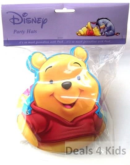 Winnie The Pooh Party Hats (Pack of 8)