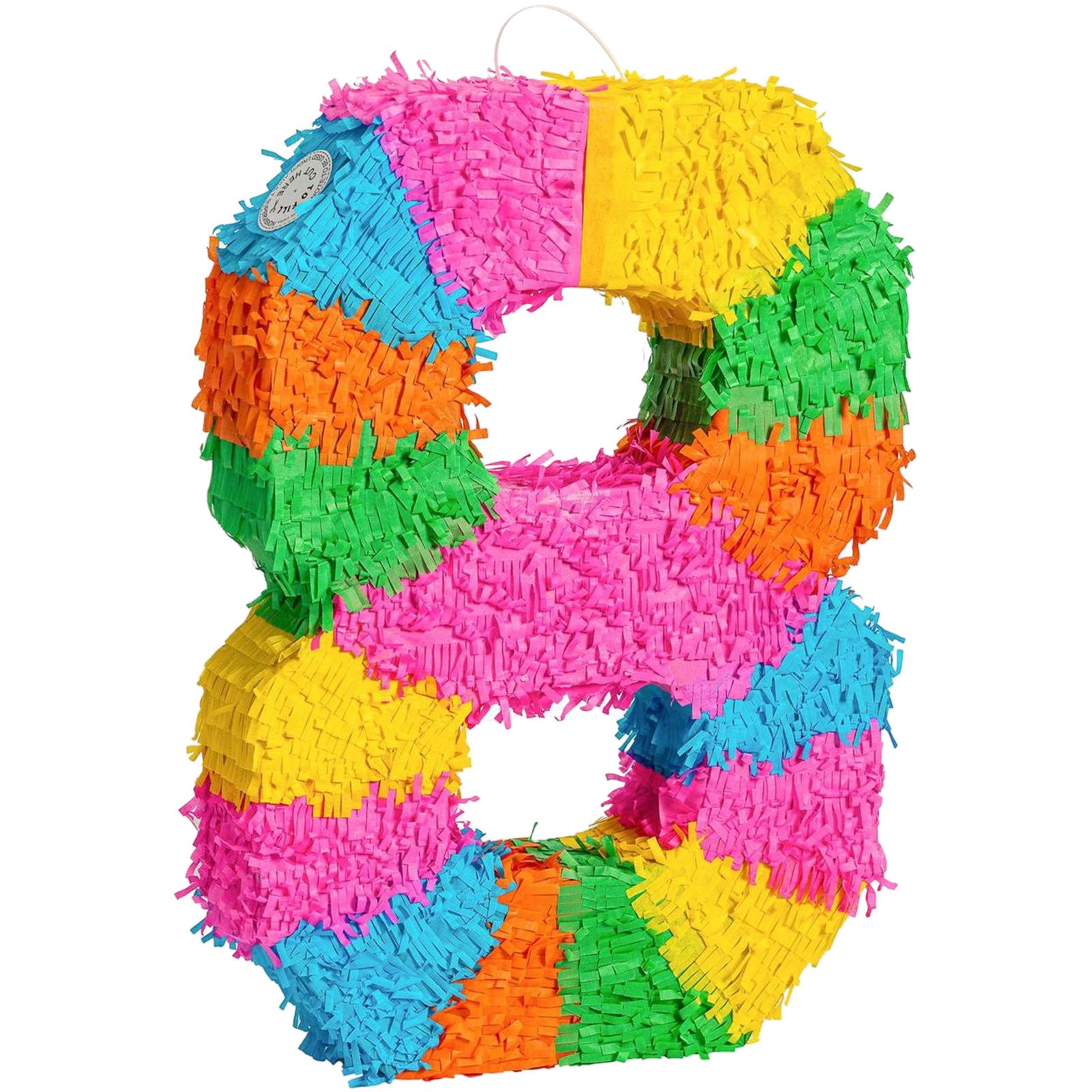Rainbow Number 8 Pinata