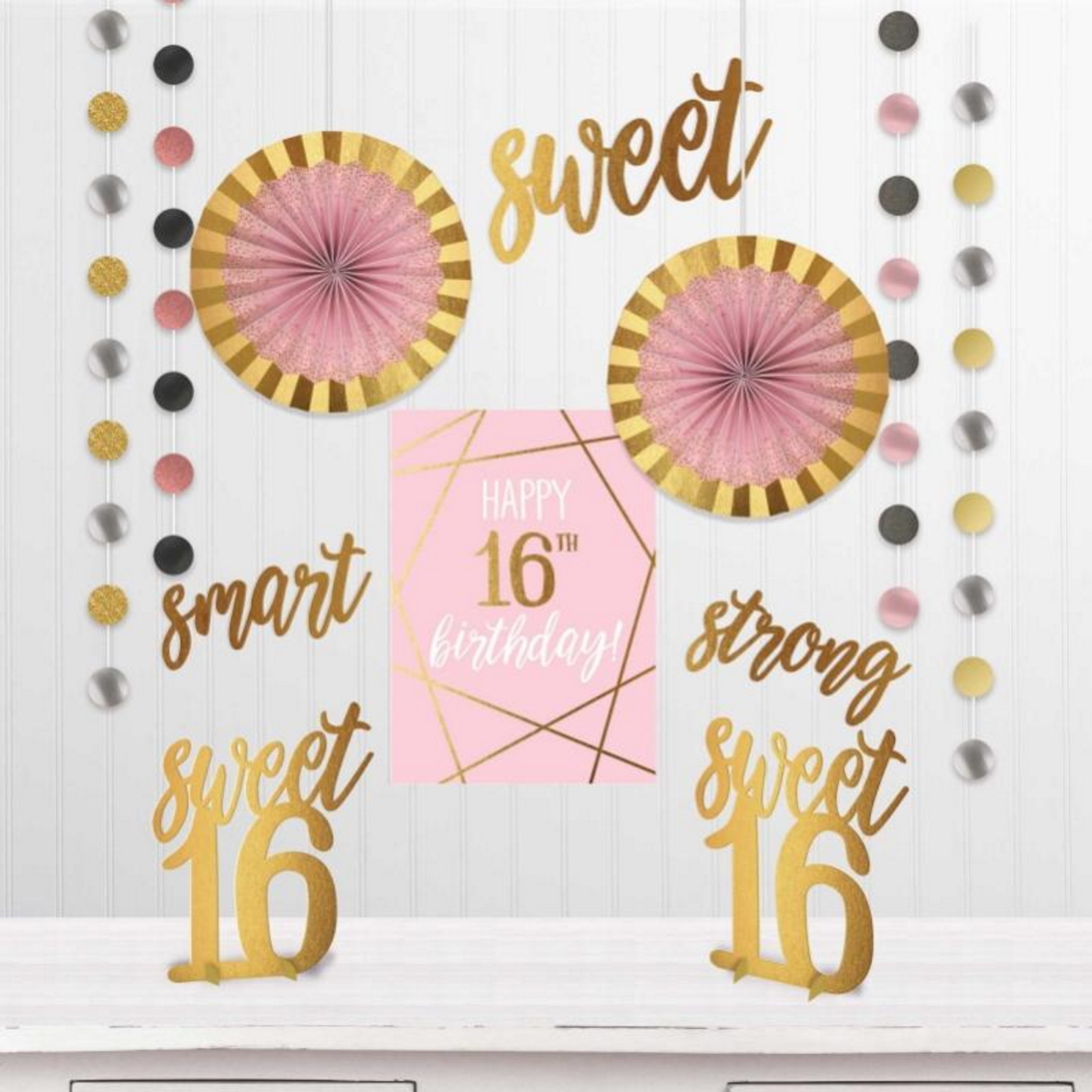 Blush Sweet Sixteen Room Decorating Kit