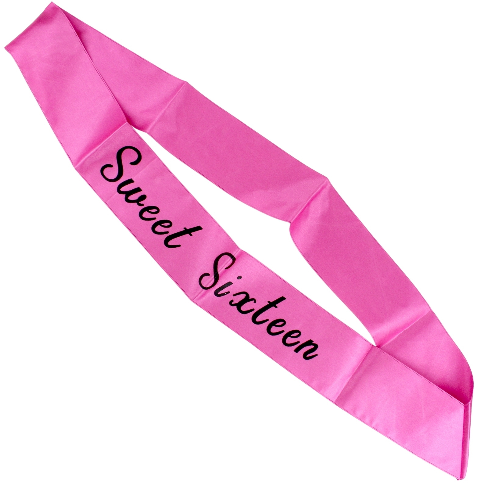 Sweet Sixteen Hot Pink Satin Sash