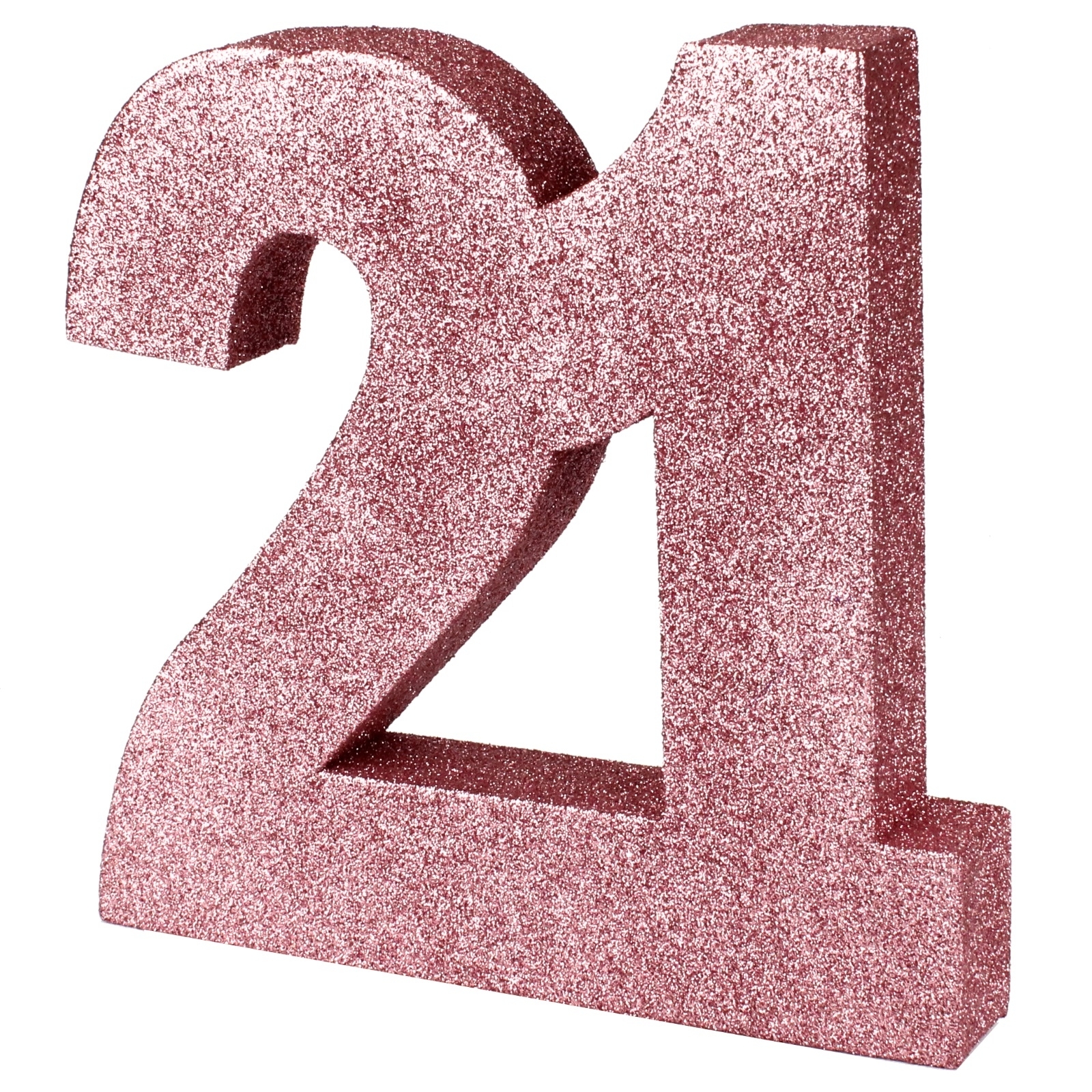 Rose Gold Foam Glitter 21 Decoration