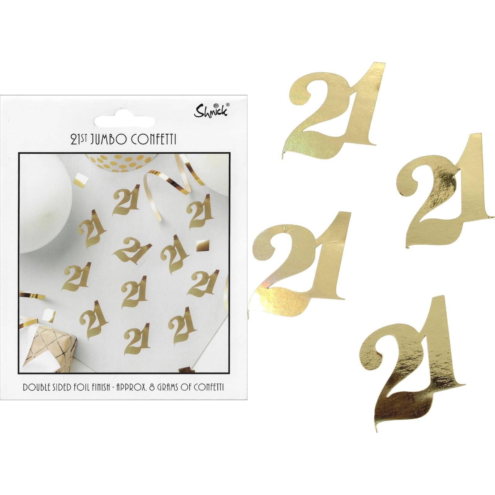 Gold 21st Birthday Jumbo Confetti (8g) 
