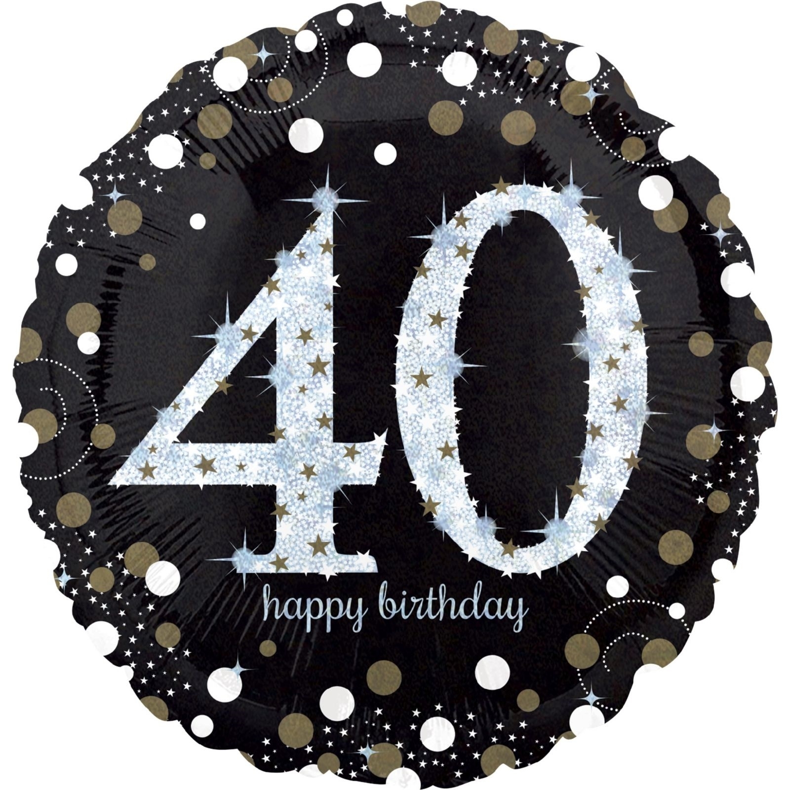 Sparkling Celebration 40th Birthday Helium Balloon