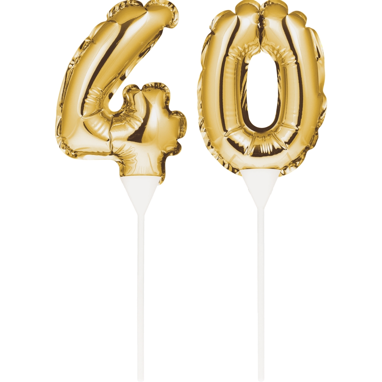 Gold 40 Balloon Cake Topper