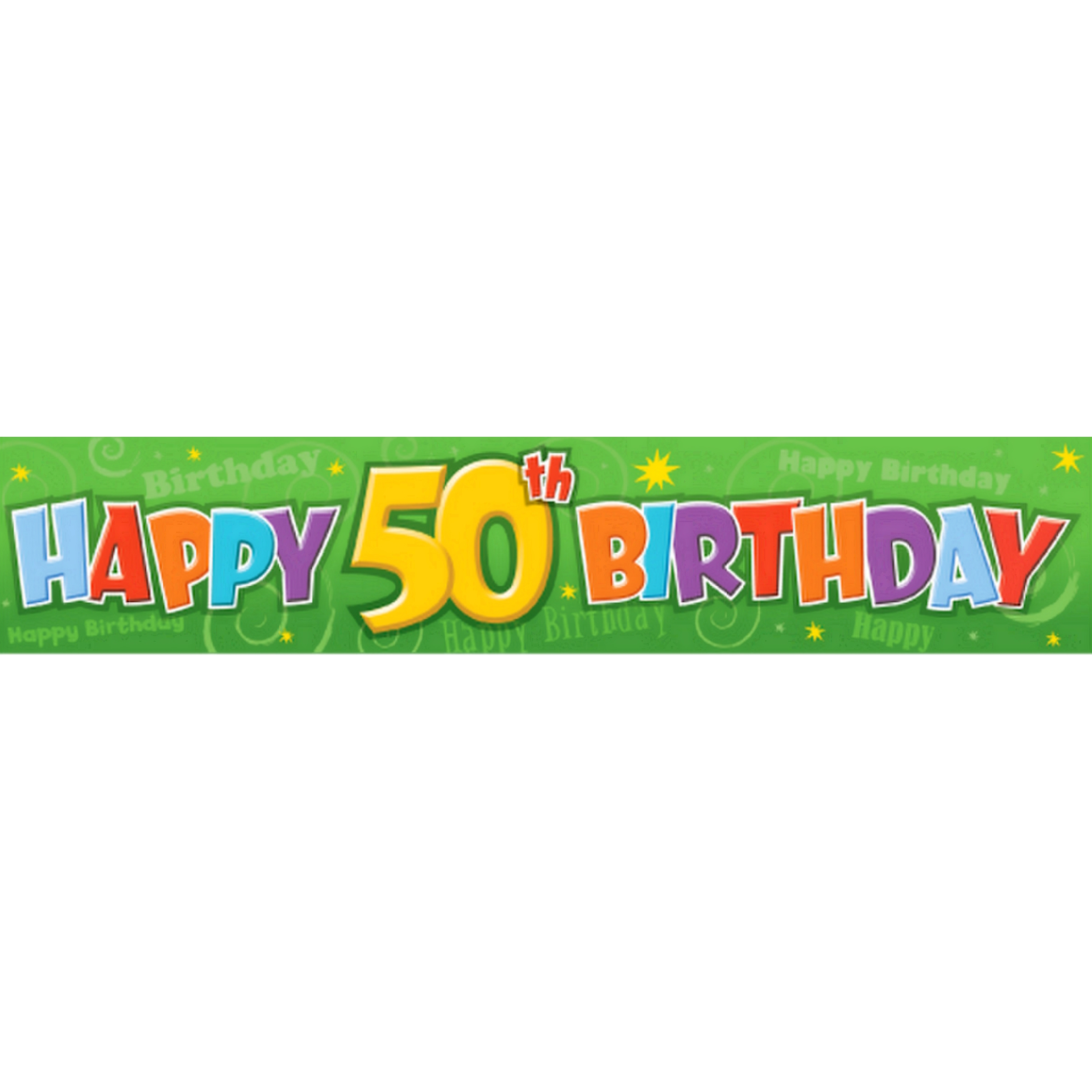 Happy 50th Birthday Giant Paper Banner (1.5m)