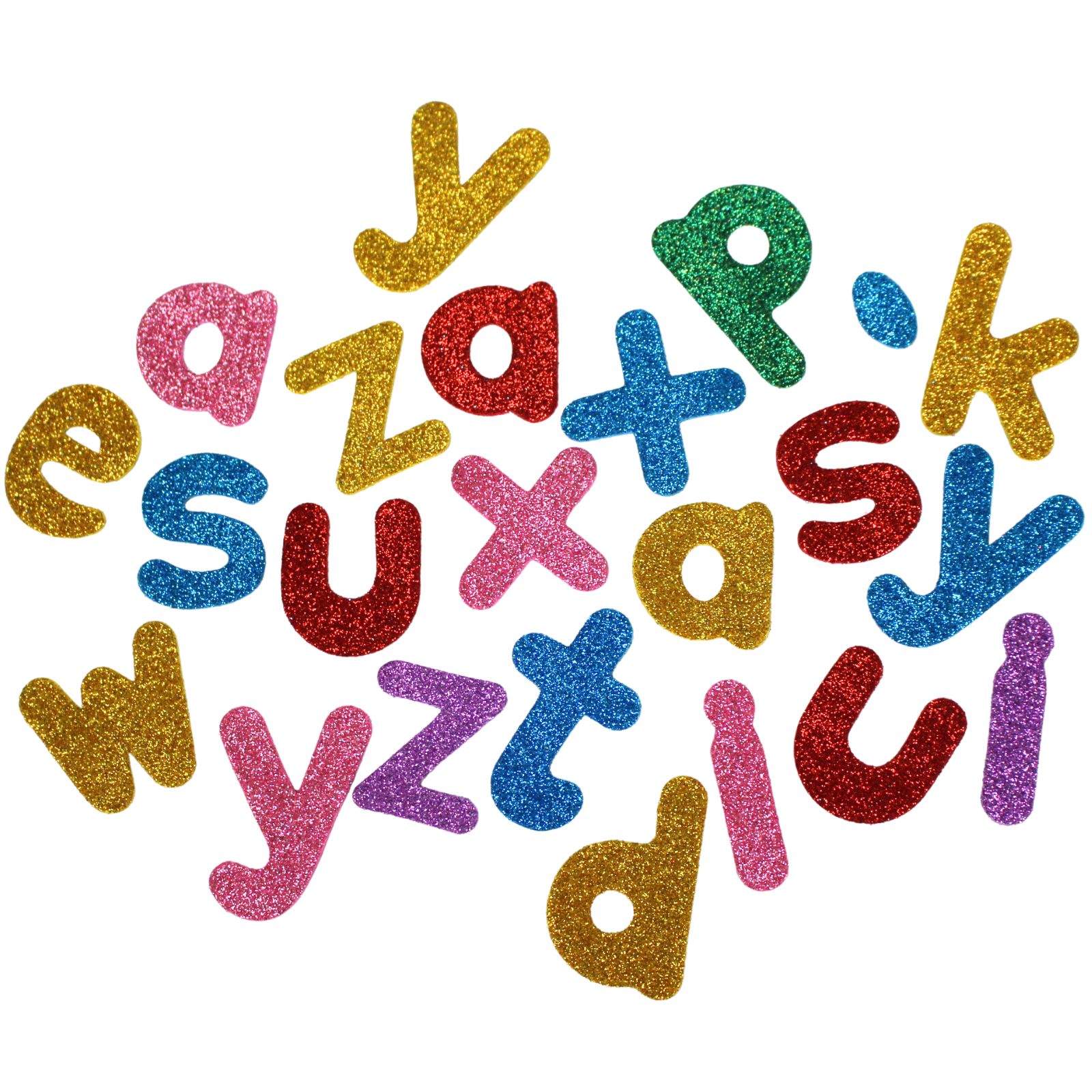 Assorted Coloured Glitter Letters Stickers 