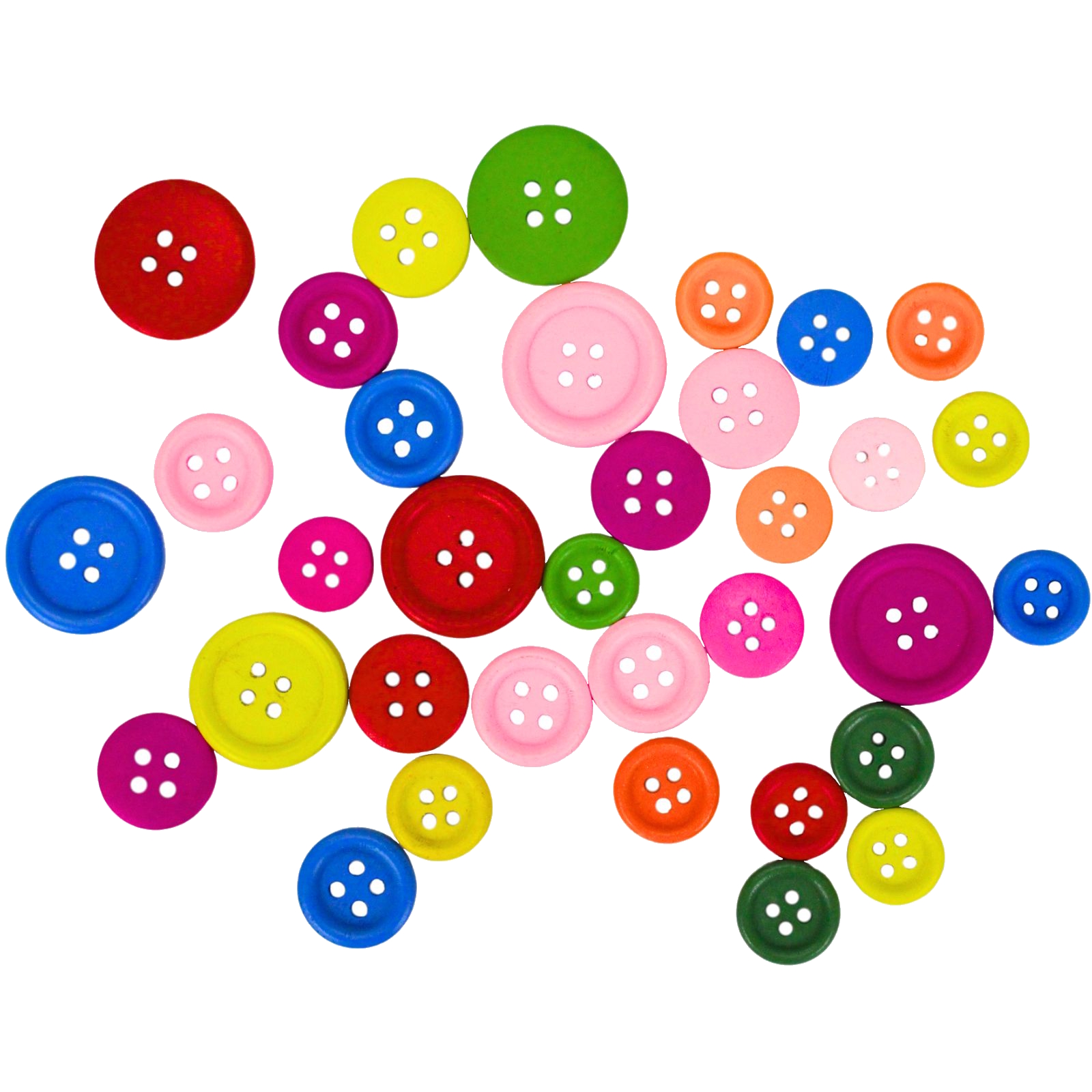 Assorted Coloured Craft Buttons