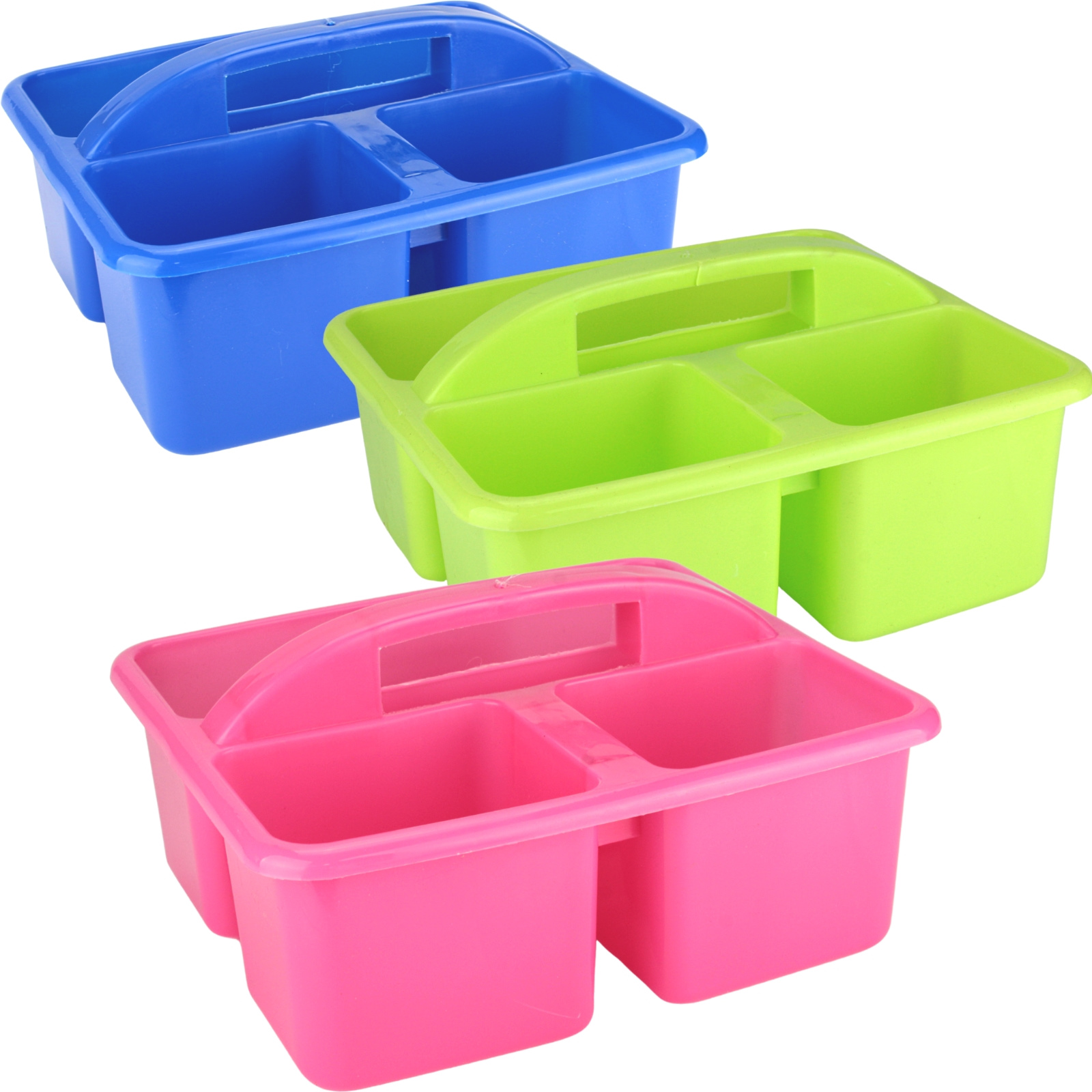 Compartment Storage Caddy 3 Sections Assorted
