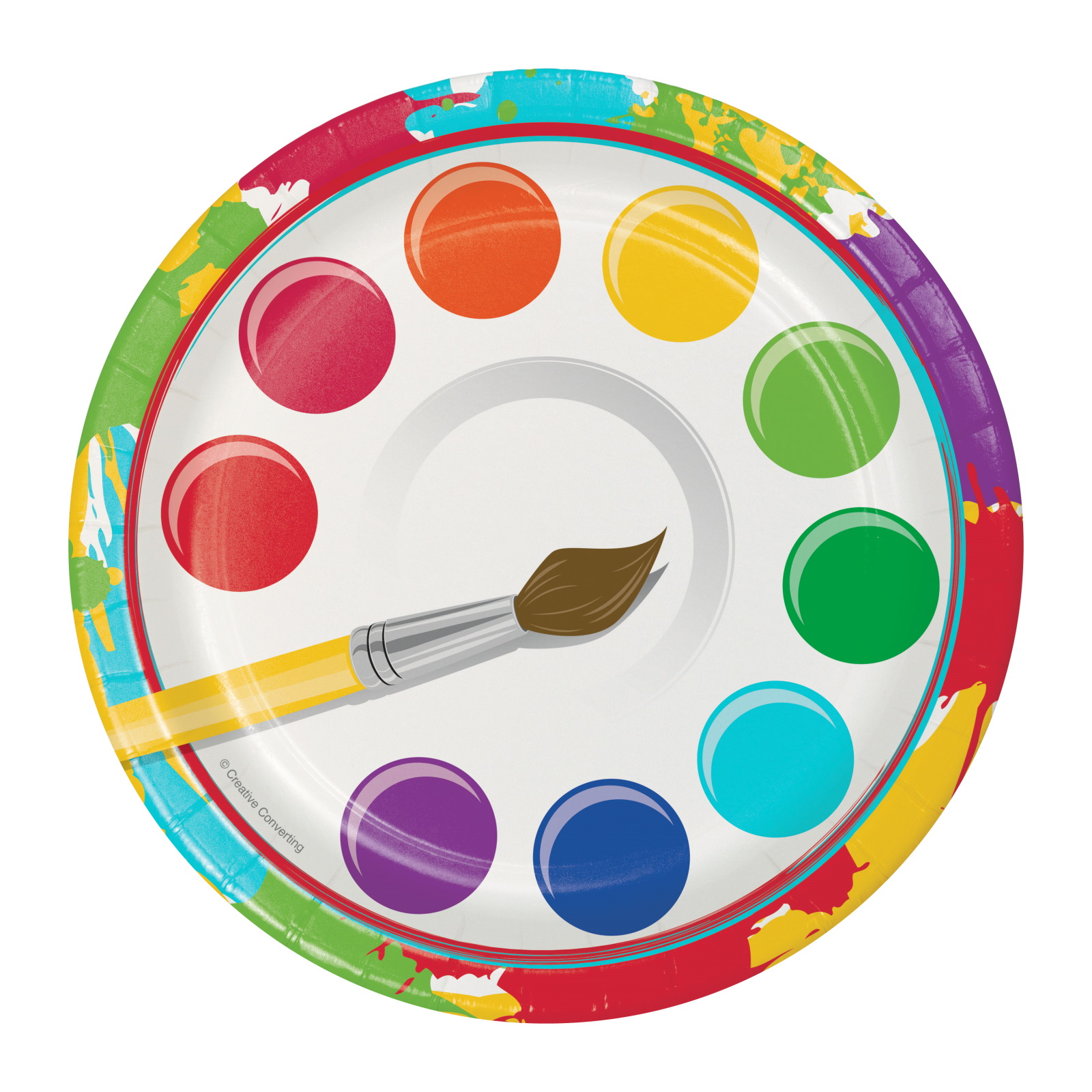 Art Party Small Paper Plates (Pack of 8)