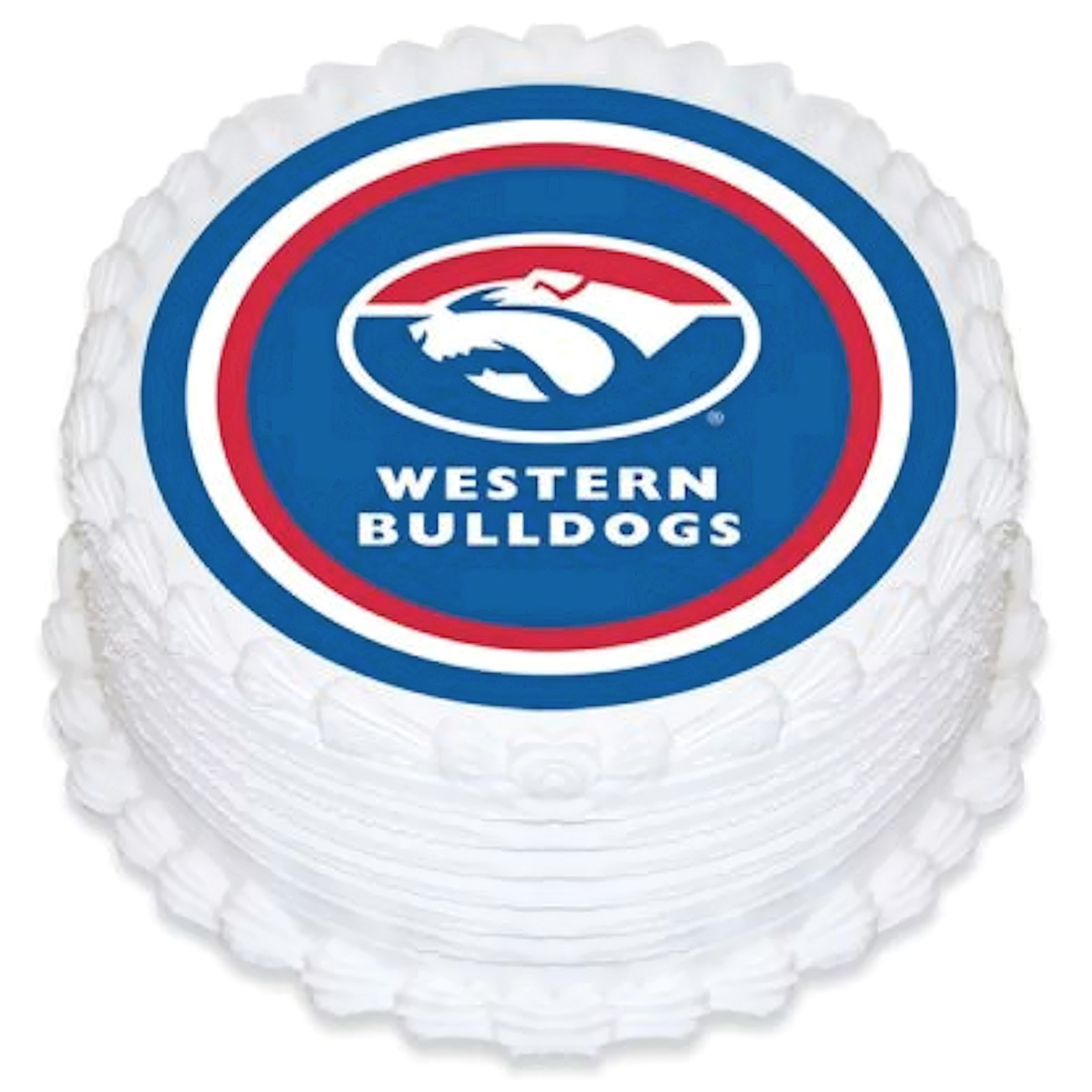 Western Bulldogs Round Edible Icing Cake Decoration