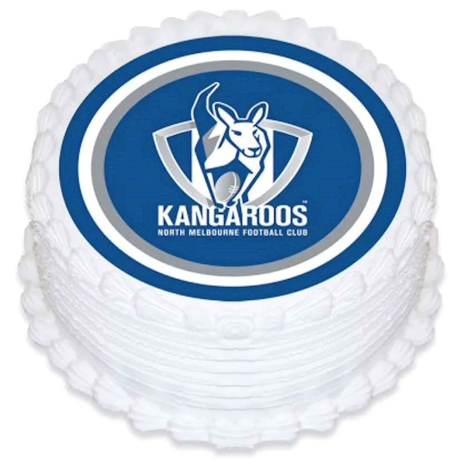 North Melbourne Football Club Round Edible Icing Cake Decoration