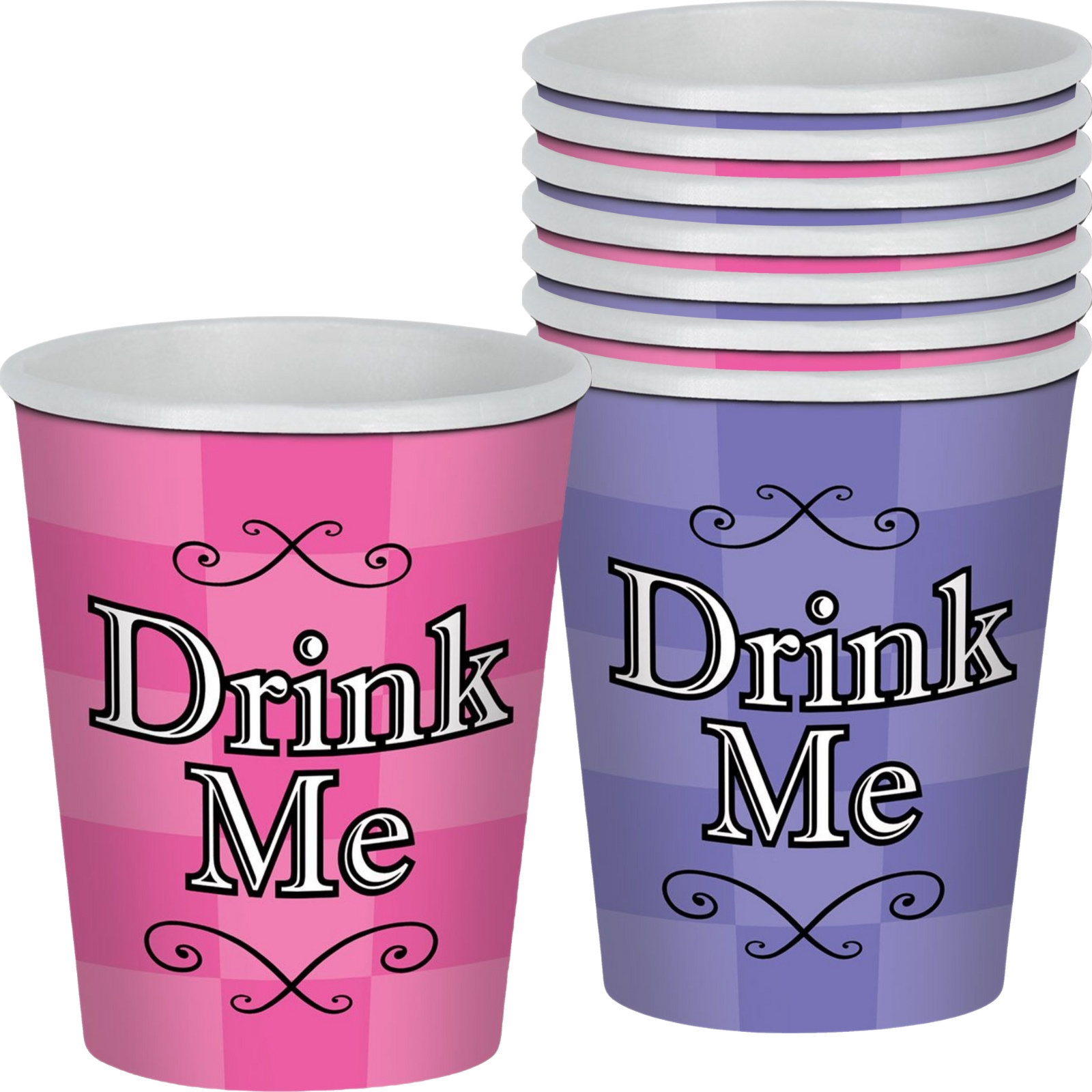 Alice In Wonderland Drink Me Paper Cups (Pack of 8)  