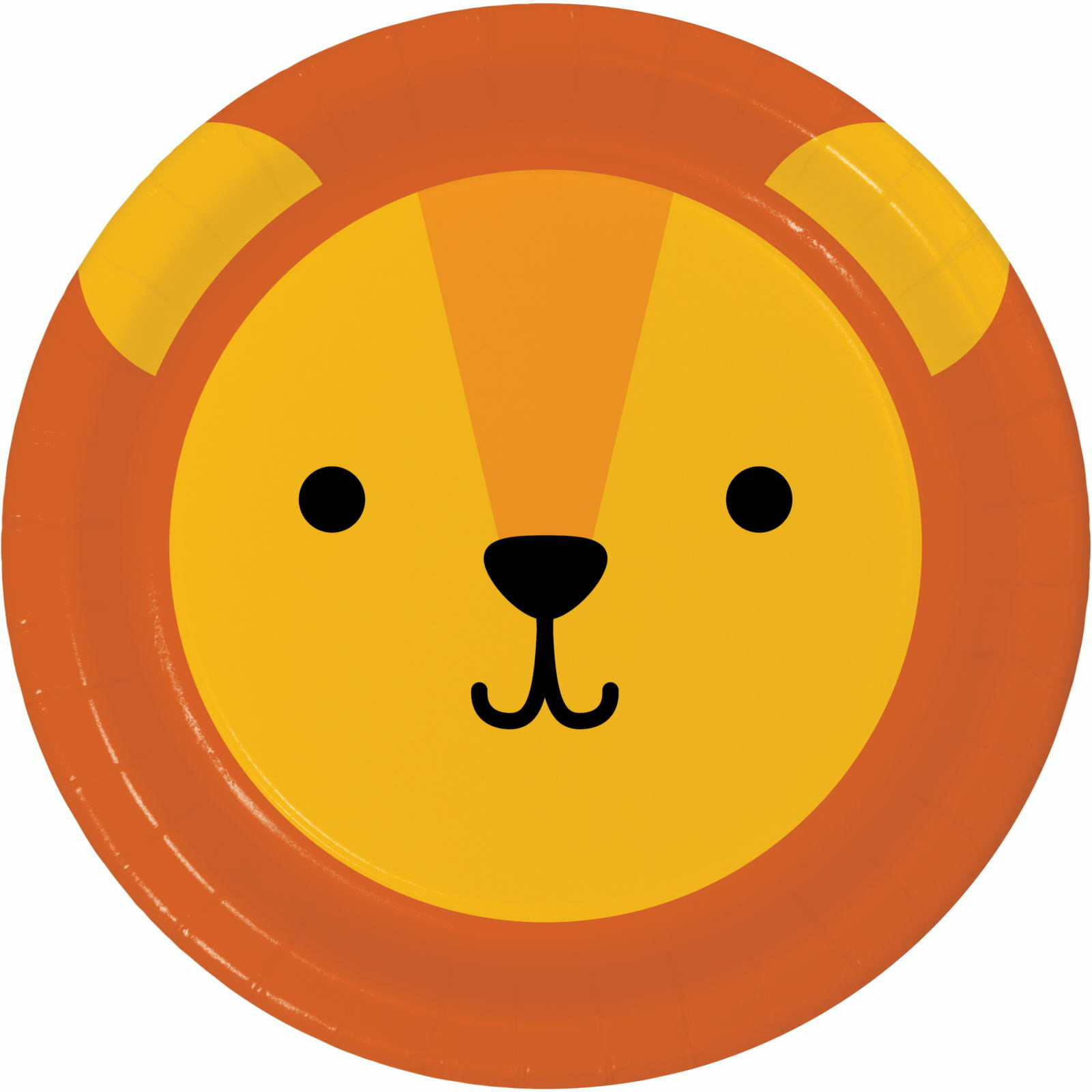 Lion Face Large Paper Plates (Pack of 8)