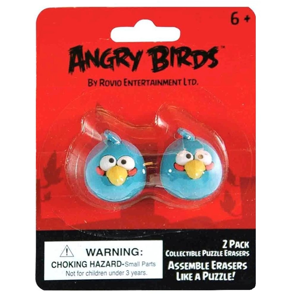 Angry Birds Blue Bird Puzzle Erasers (Pack of 2)