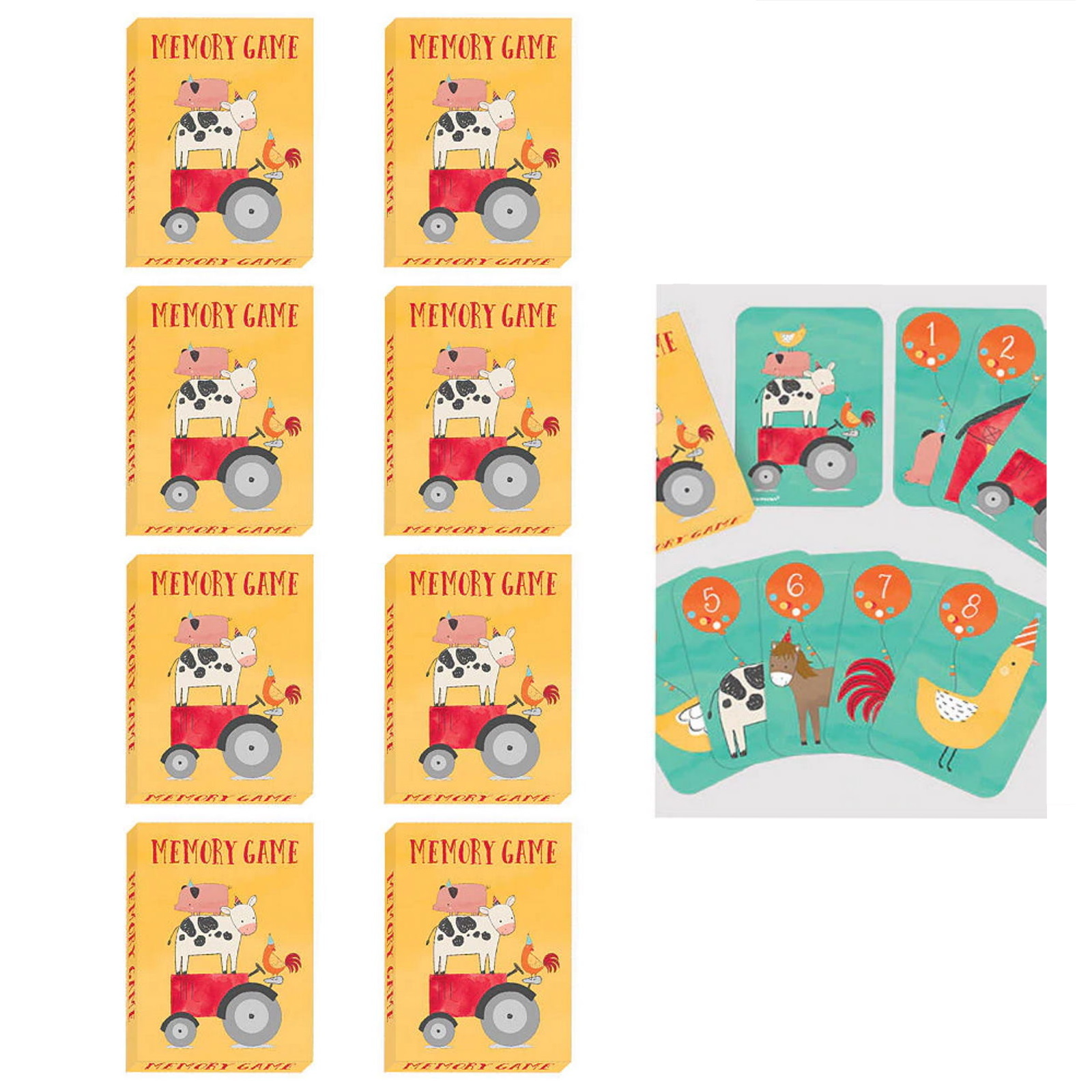 Barnyard Birthday Memory Game Cards (Pack of 8) 