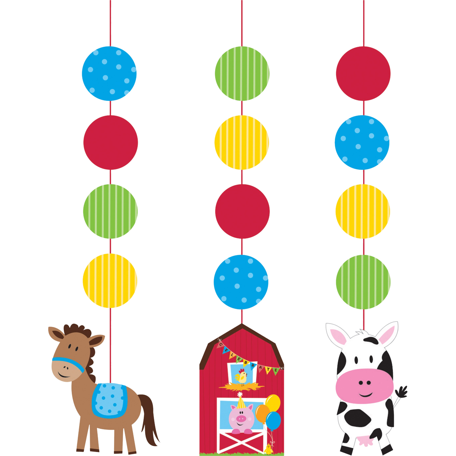 Farmhouse Fun Hanging Decorations (Pack of 3)