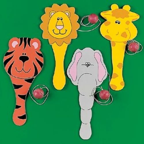 Zoo Animal Paddleball Toy