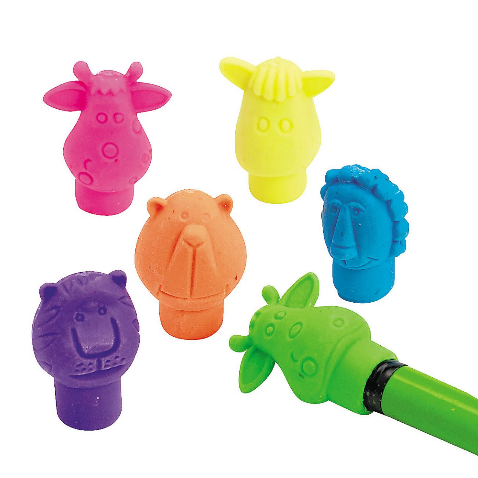 Zoo Animal Pencil Top Erasers (Pack of 144)