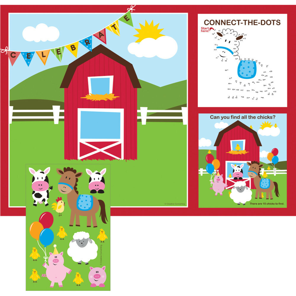 Farmhouse Fun Activity Placemats (Pack of 8)