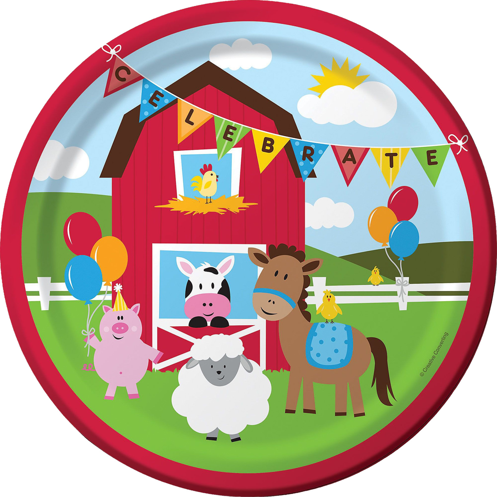 Farmhouse Fun Large Paper Plates (Pack of 8)
