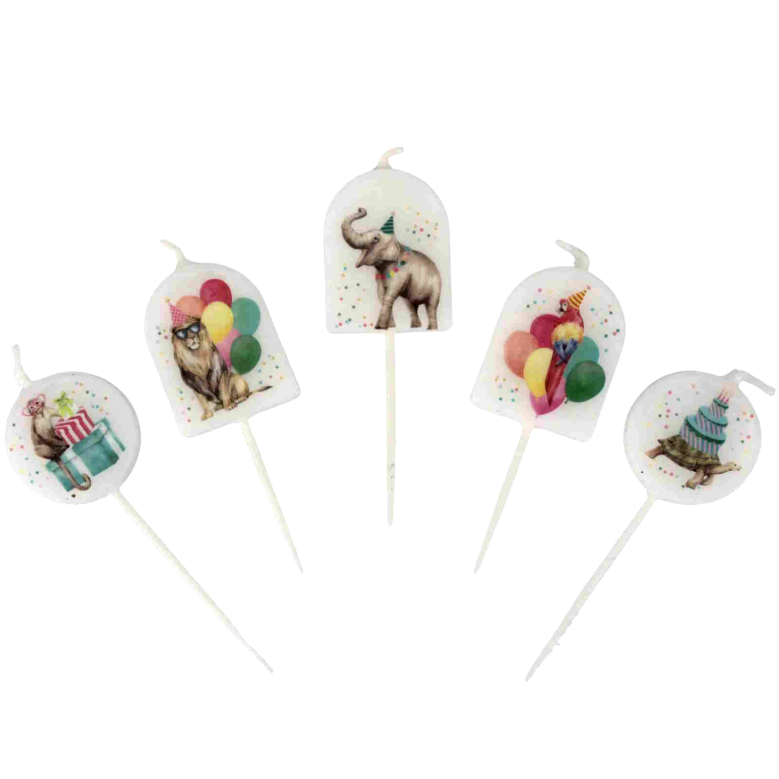 Wild Party Animals Cake Candles (Set of 5)  