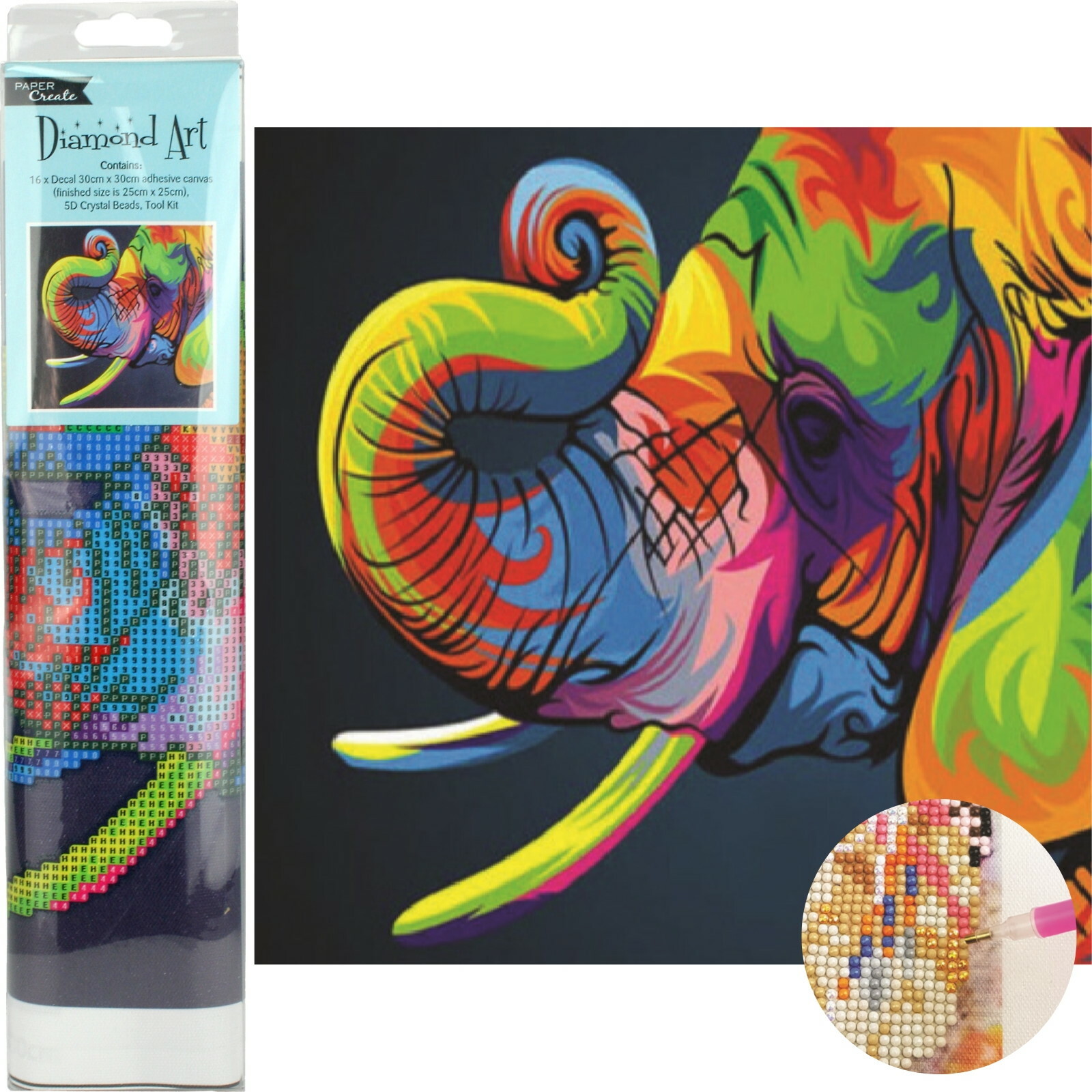 Diamond Art Kit Pop Art Elephant