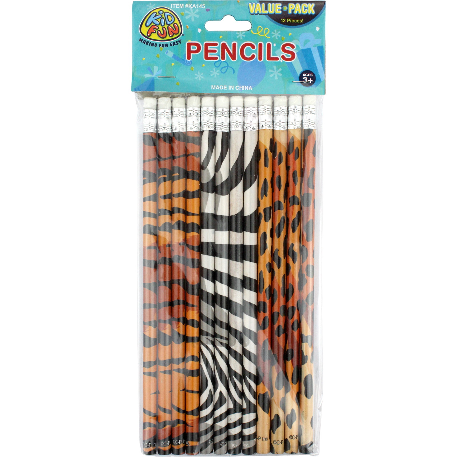 Animal Print Pencils (Pack of 12)