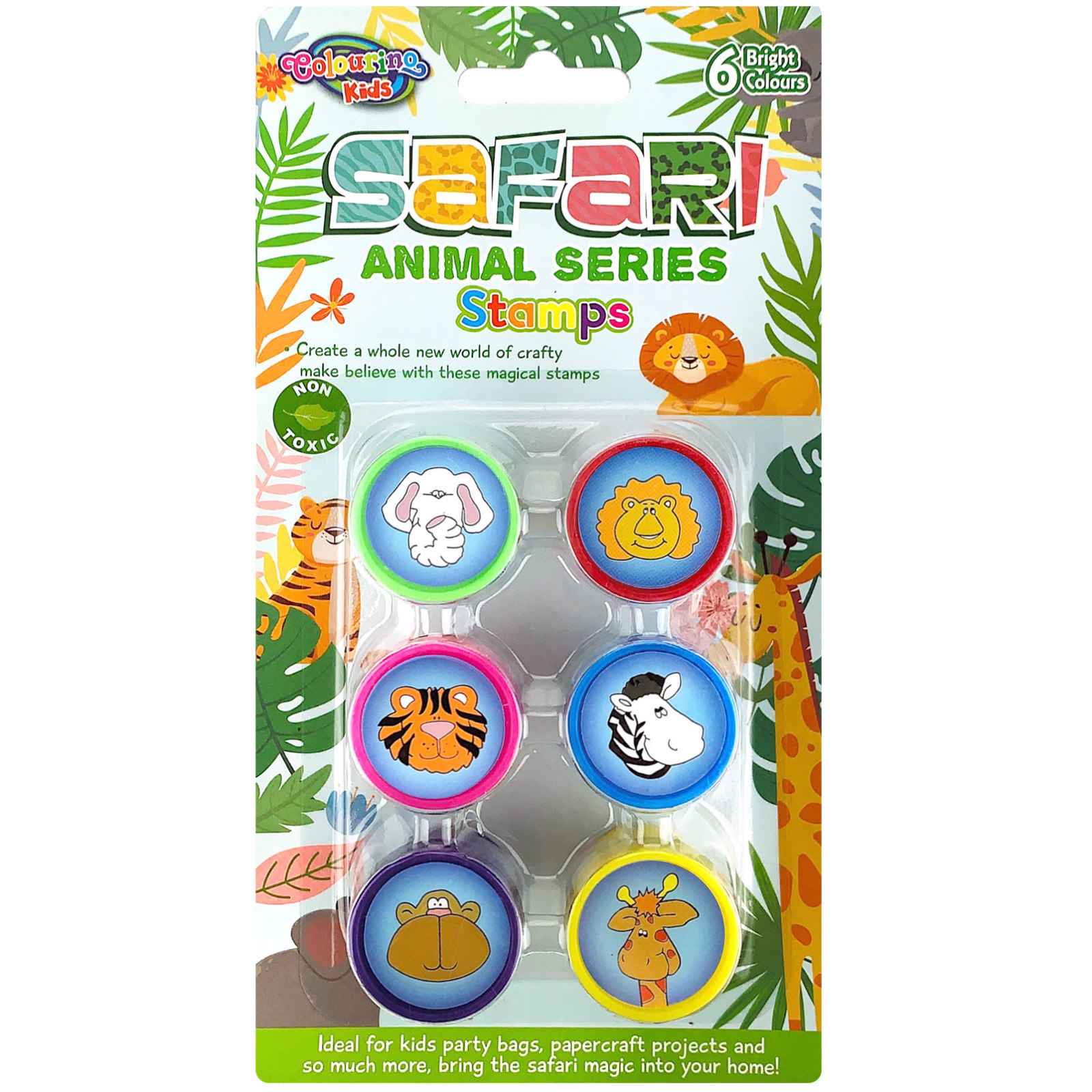 Safari Animal Stamps (Pack of 6)