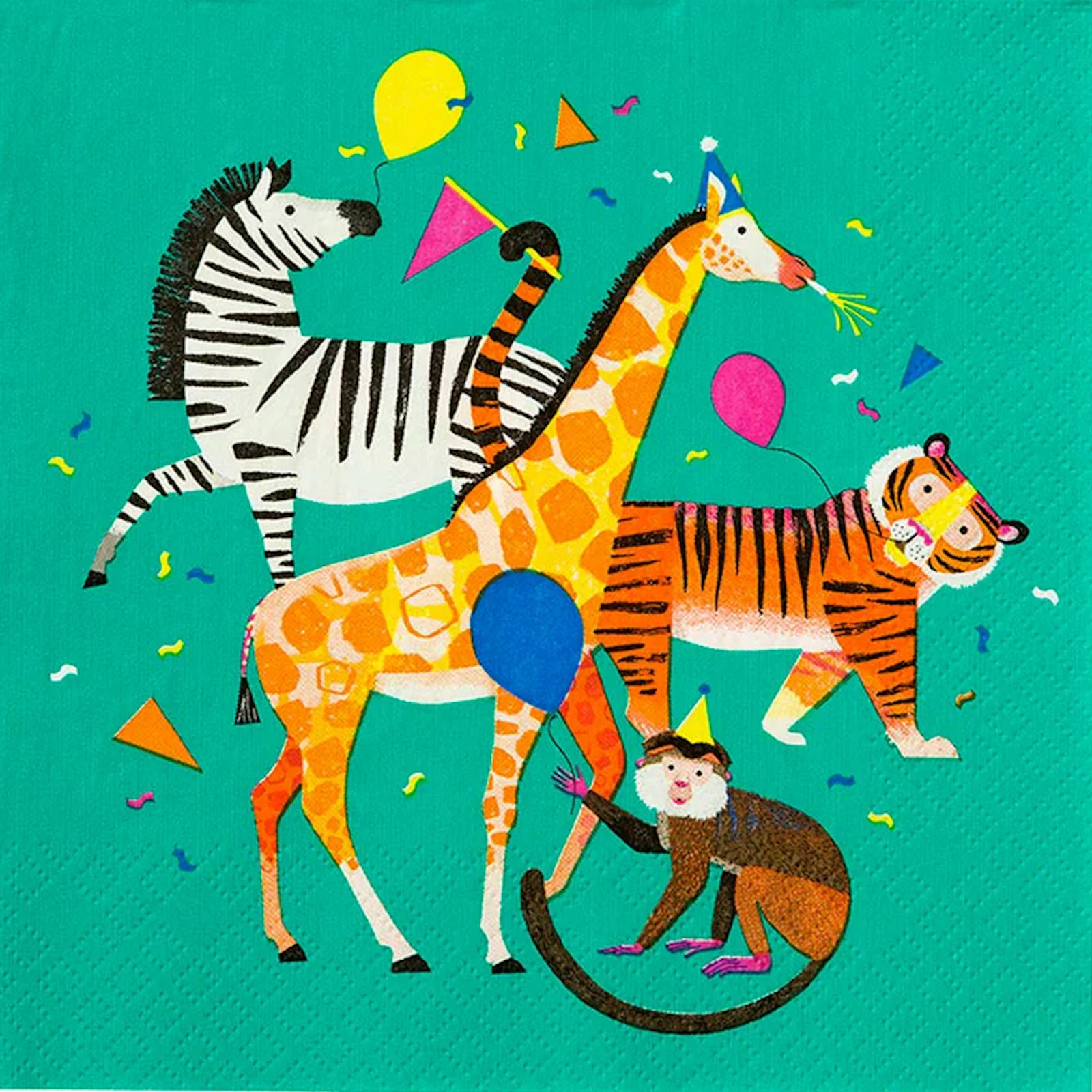 Talking Tables Party Animals Large Napkins / Serviettes (Pack of 20) 