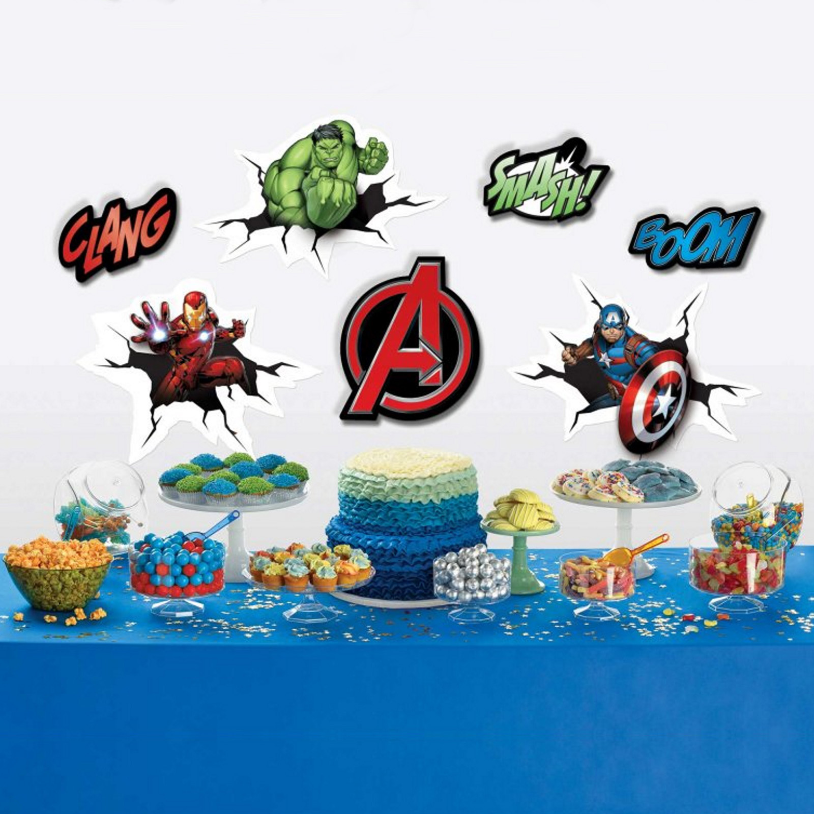 Marvel Avengers Powers Unite 3D Cutout Wall Decorations (Pack of 7)