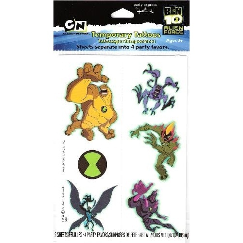 Ben 10 Alien Force Tattoos (2 Sheets)