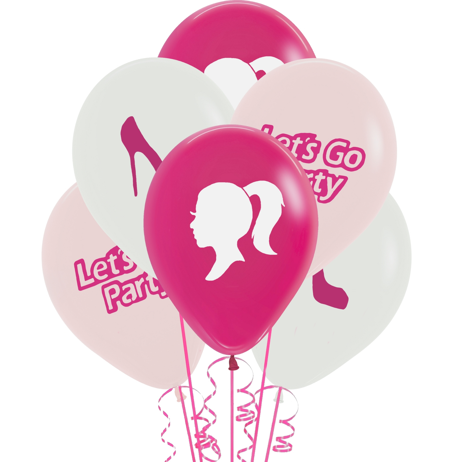 Lets Go Party Barbie Balloons (Pack of 6) 