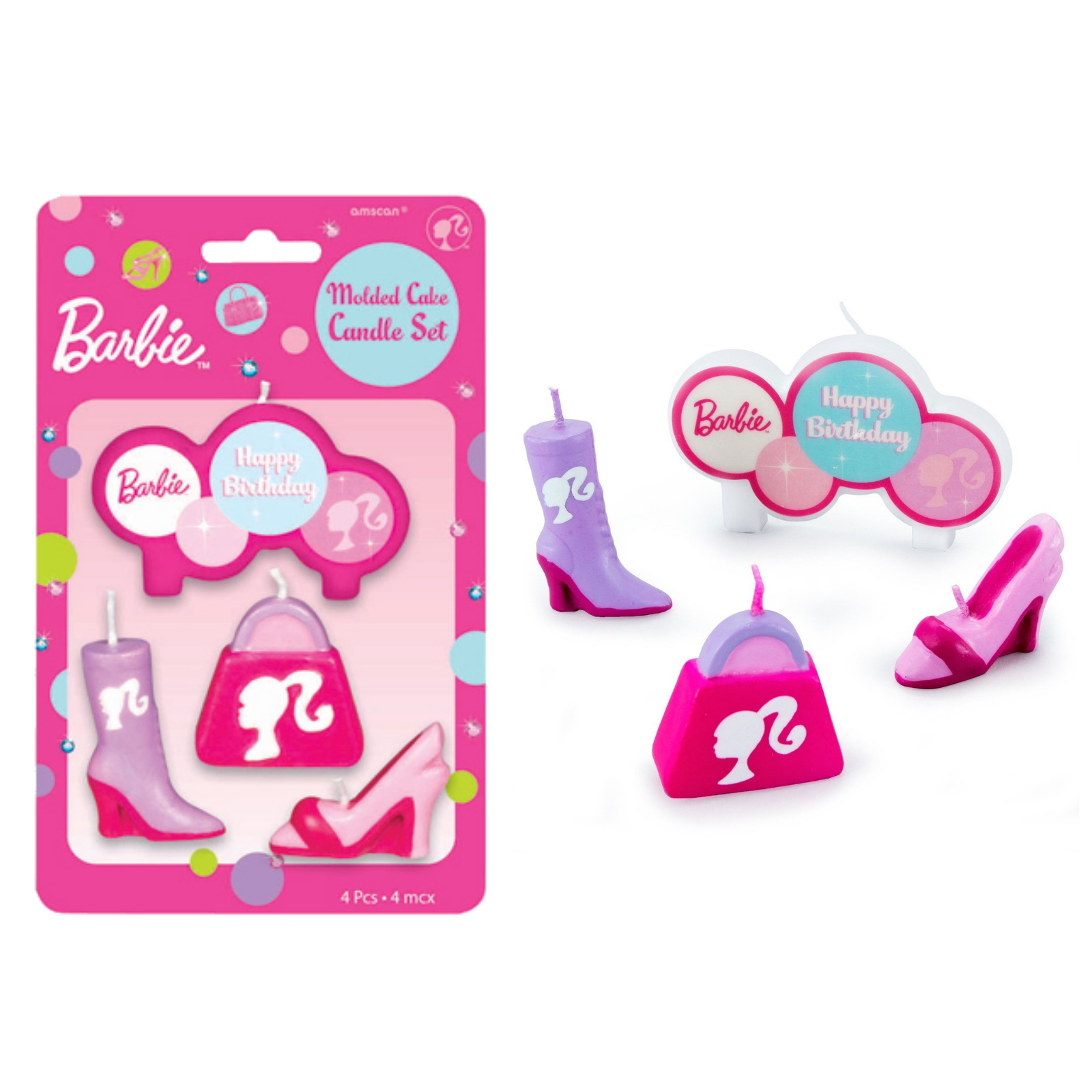 Barbie Doll'd Up Candles (Set of 4)