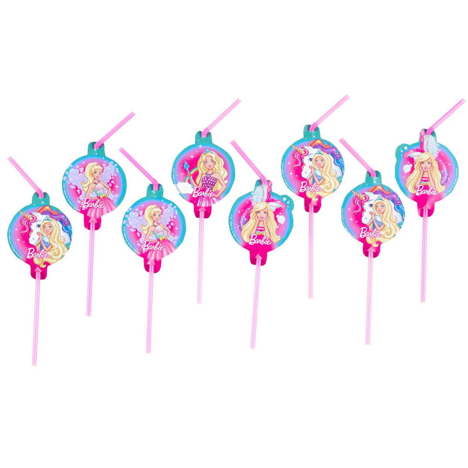 Barbie Dreamtopia Plastic Straws (Pack of 8)