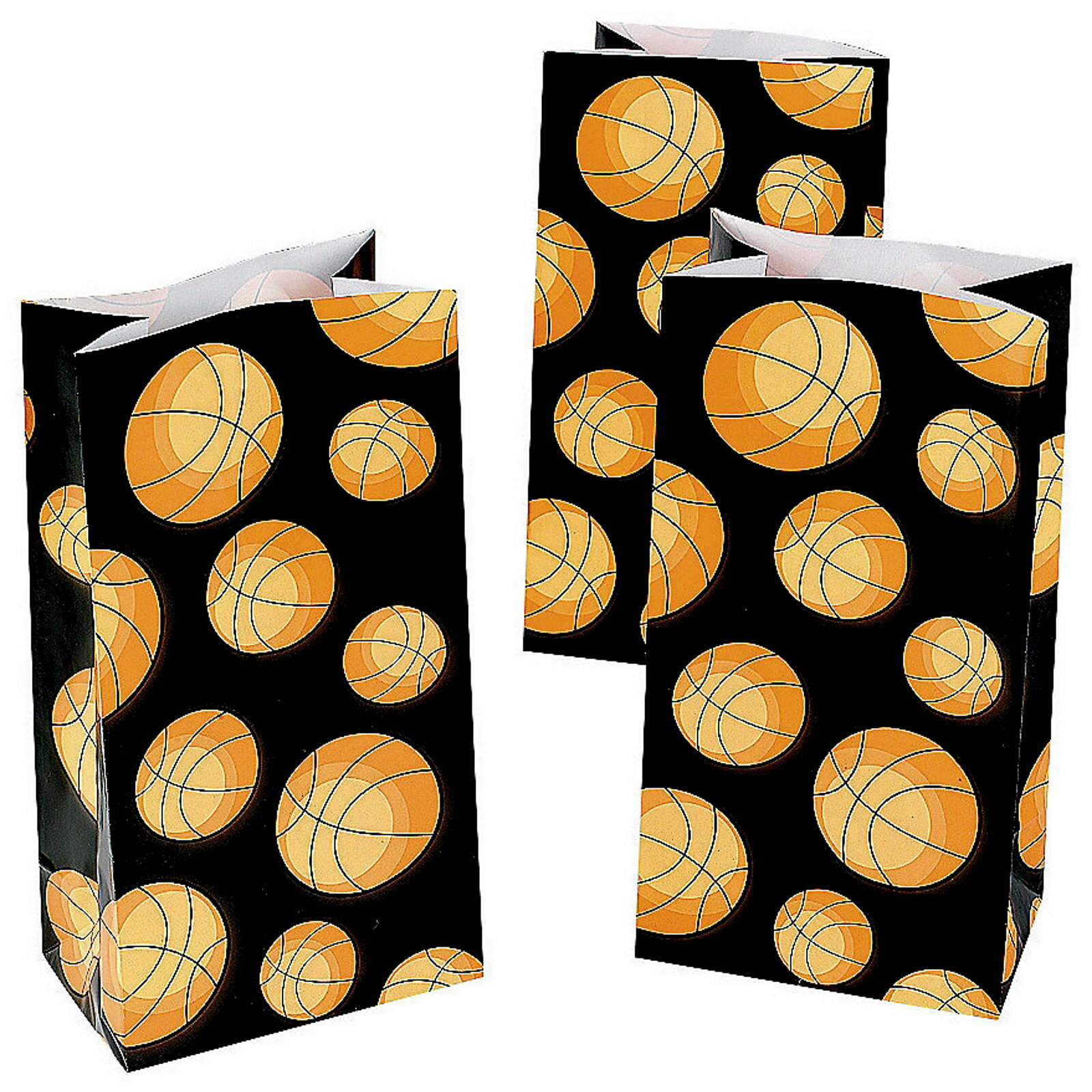Basketball Paper Favour Bags (Pack of 12)