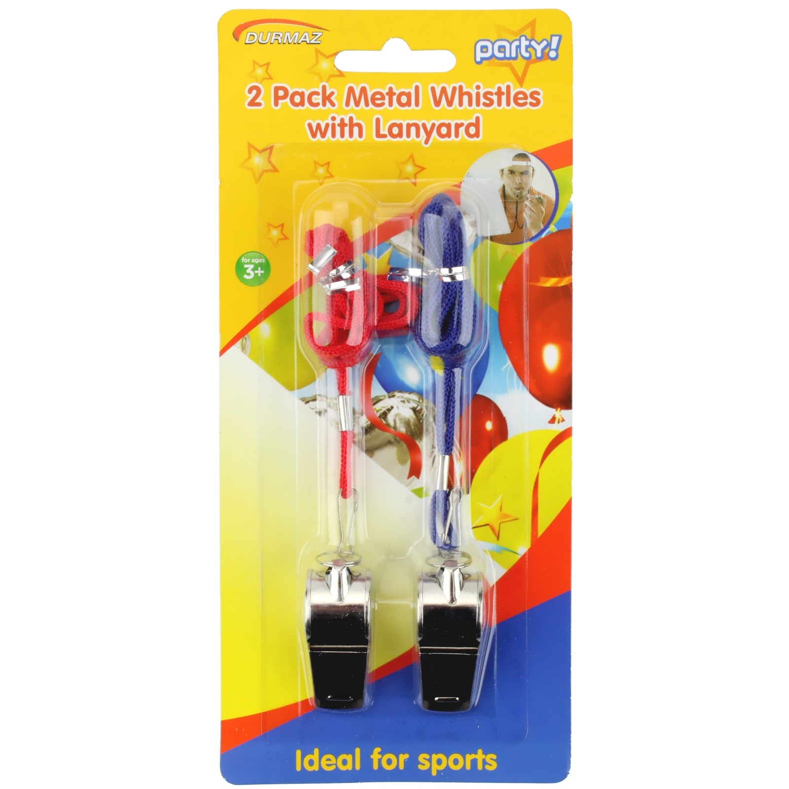 Metal Whistles on Lanyards (Pack of 2)