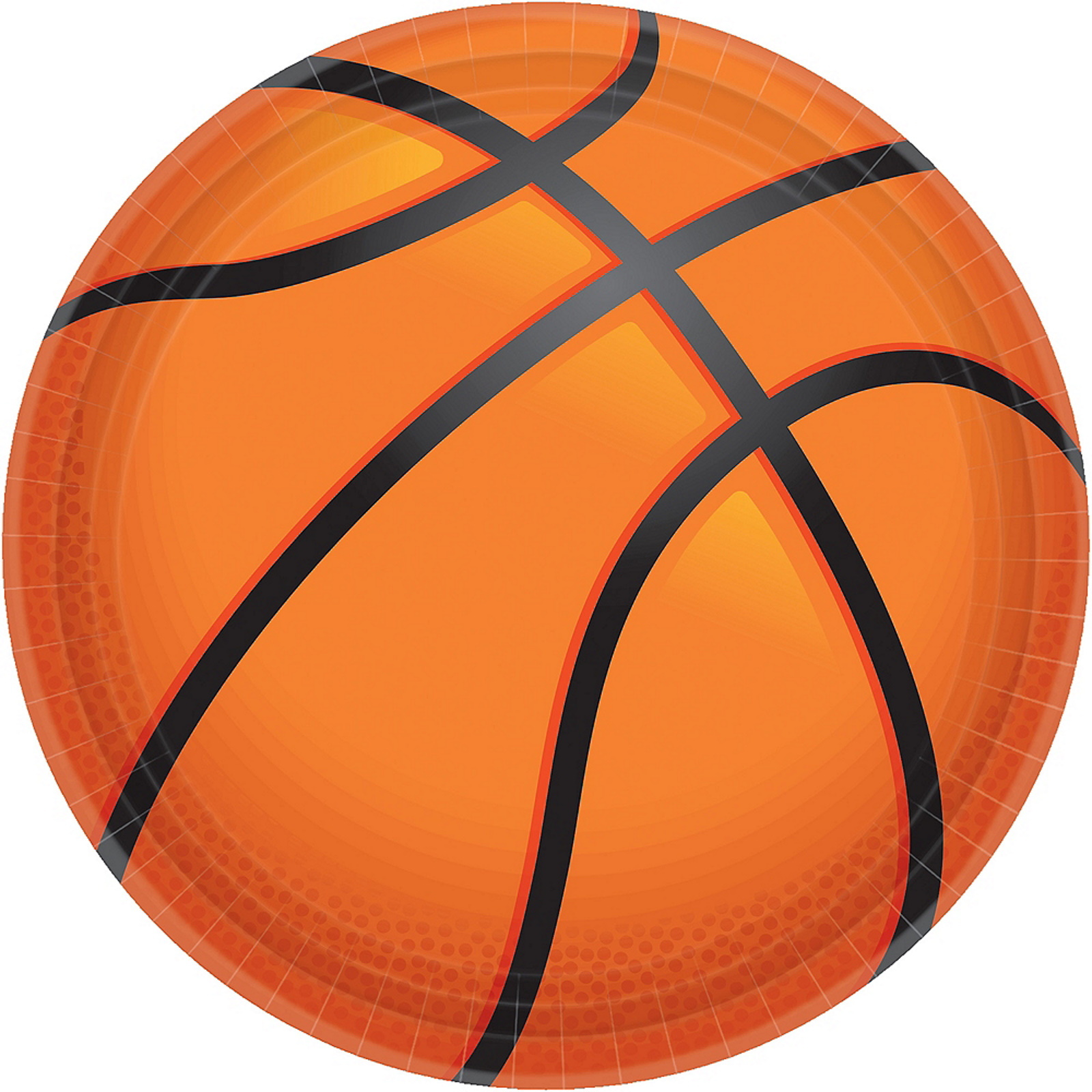 Nothin' But Net Basketball Large Paper Plates (Pack of 8)