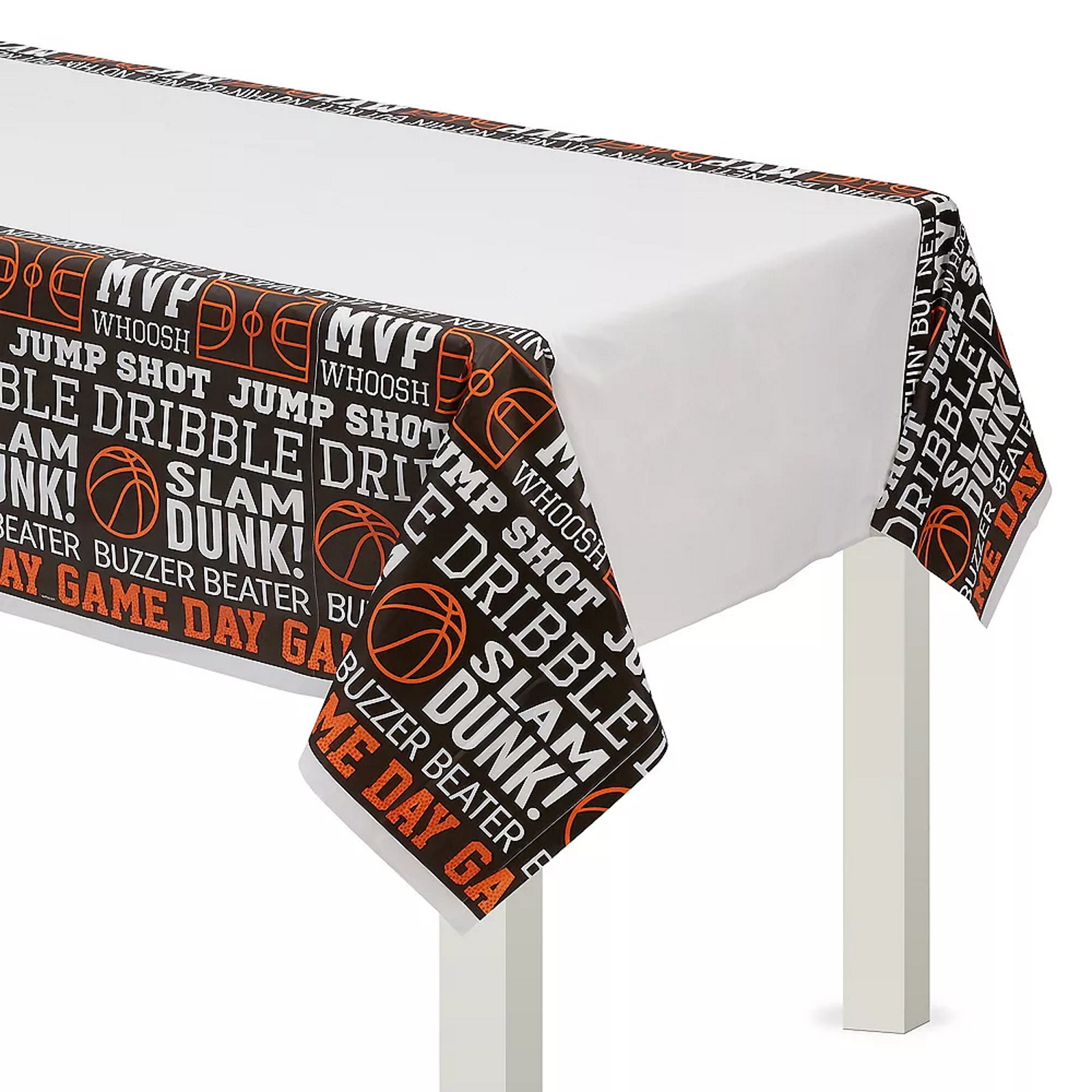 Nothin' But Net Basketball Plastic Tablecloth