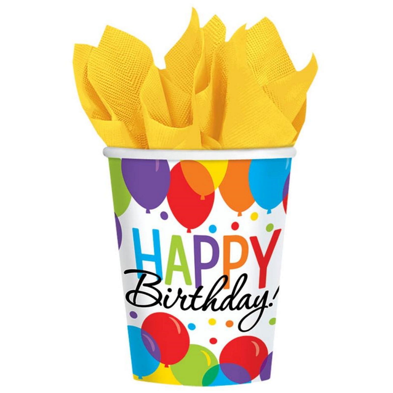 Balloon Bash Paper Cups (Pack of 8) - Discount Party Supplies