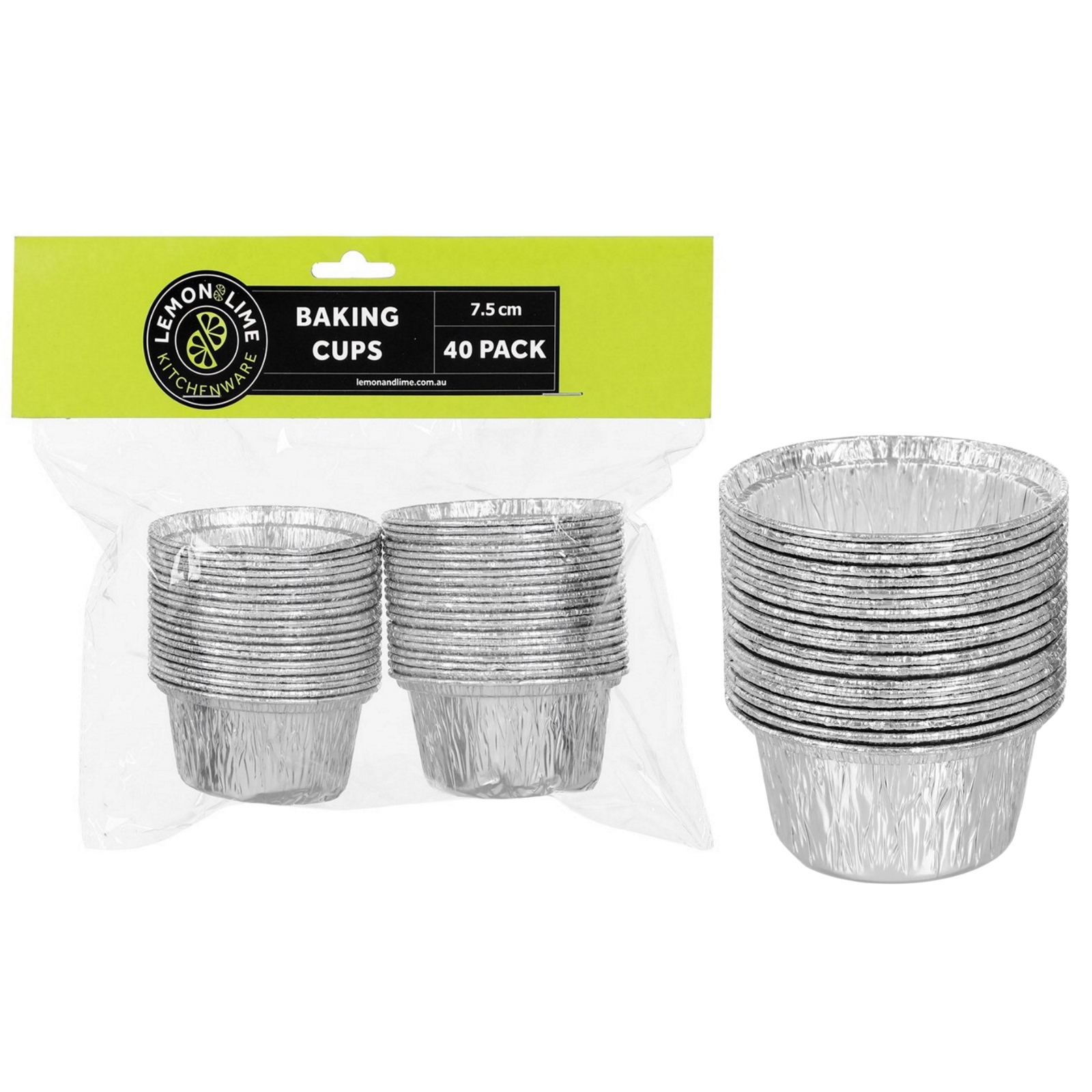 Round Foil Baking Cups 7.5cm (Pack of 40)