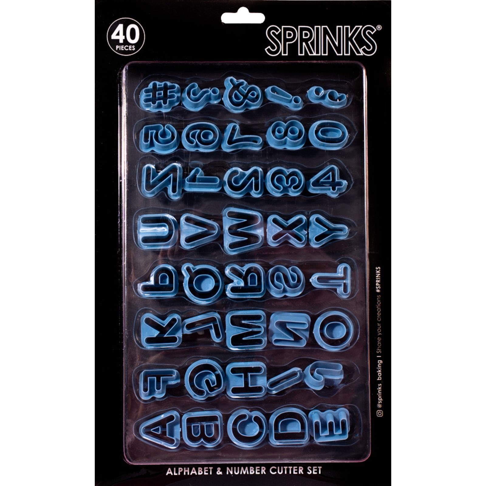 Sprinks Alphabet & Number Cutter Set (40 Pieces)