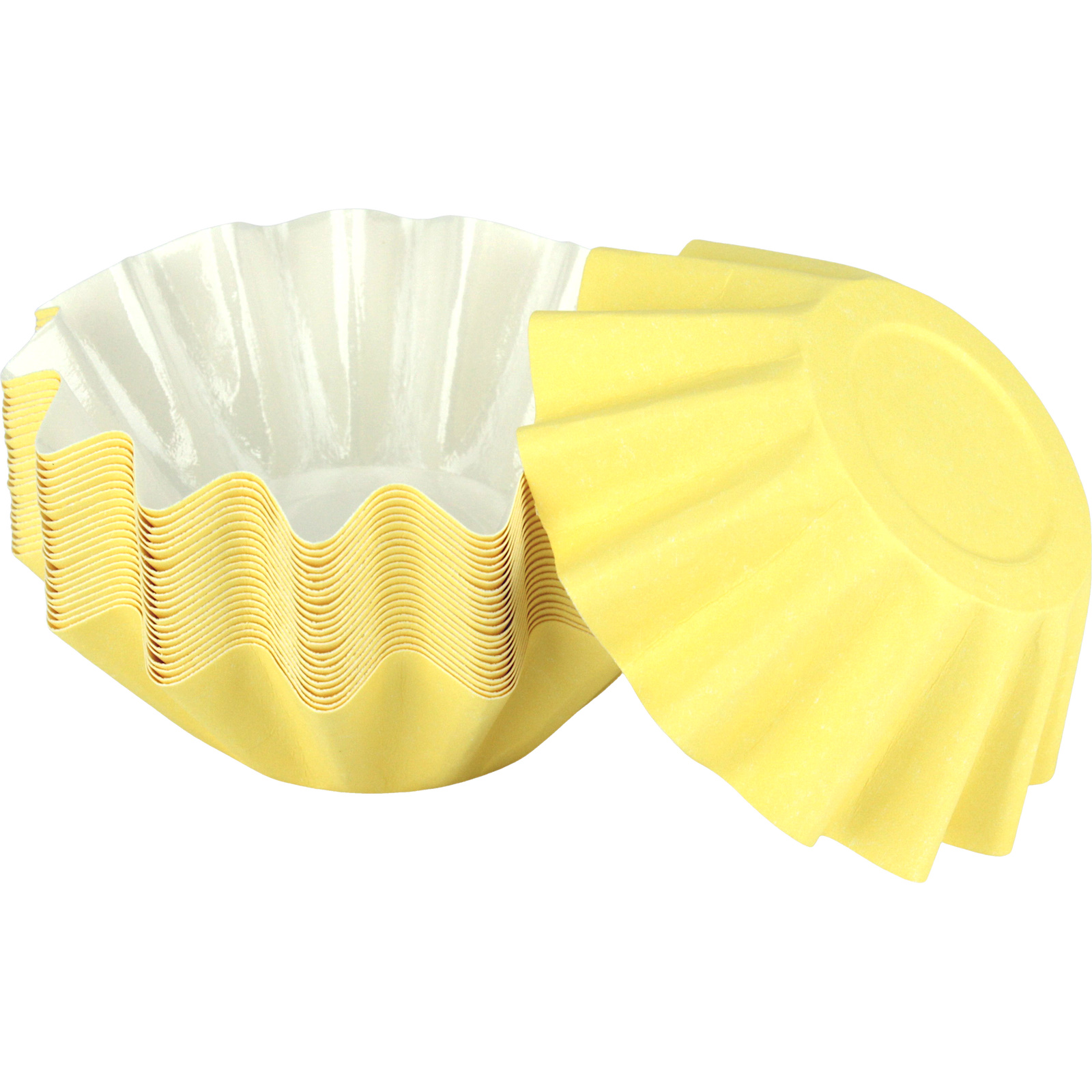 Papyrus & Co Matte Pastel Yellow Bloom Baking Cups (Pack of 24)