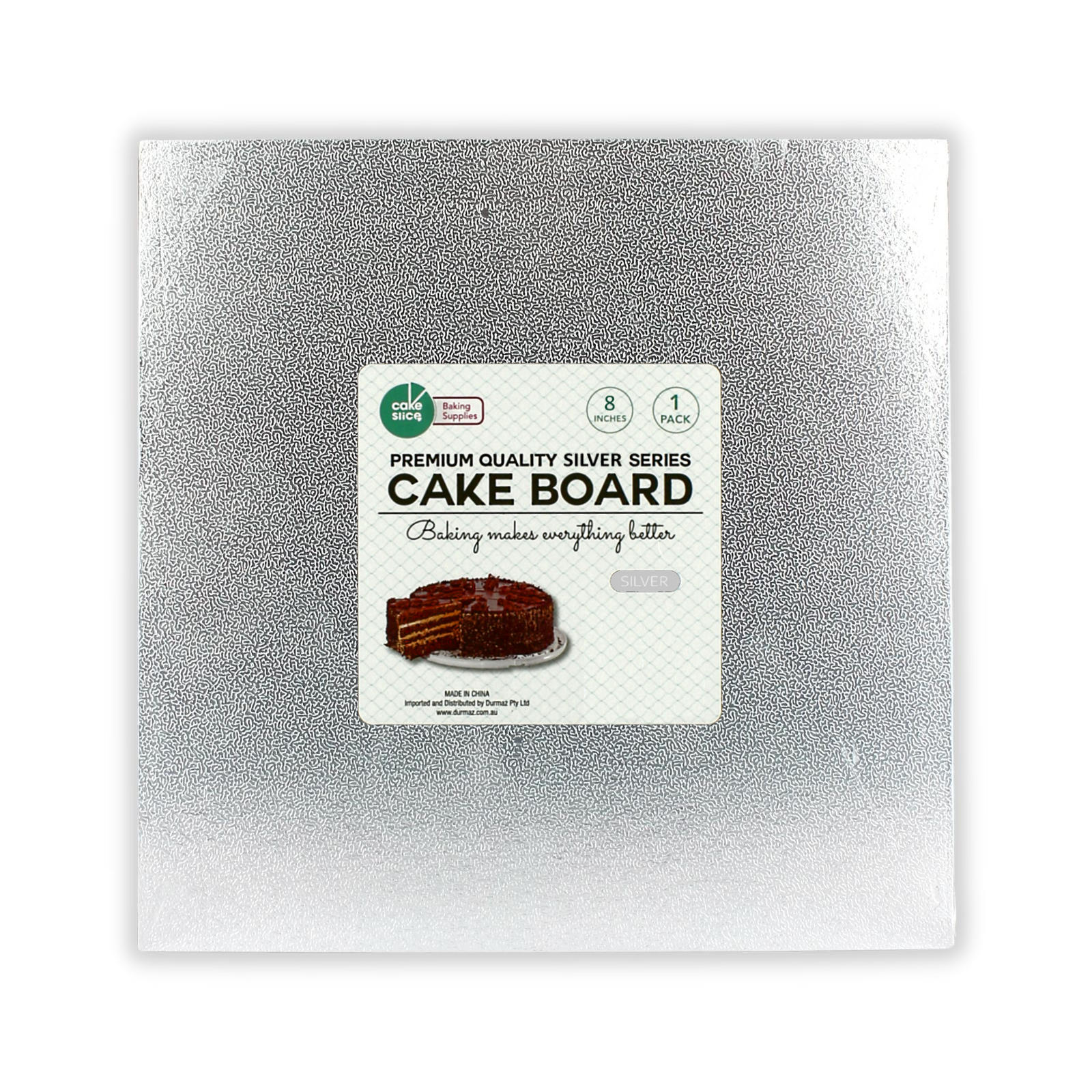 Square Silver Cake Board 20cm