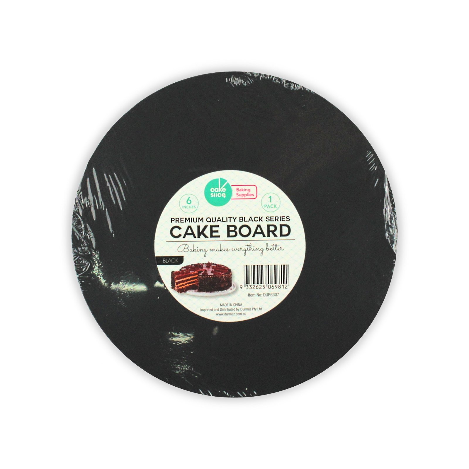 Round Black Cake Board 15.2cm