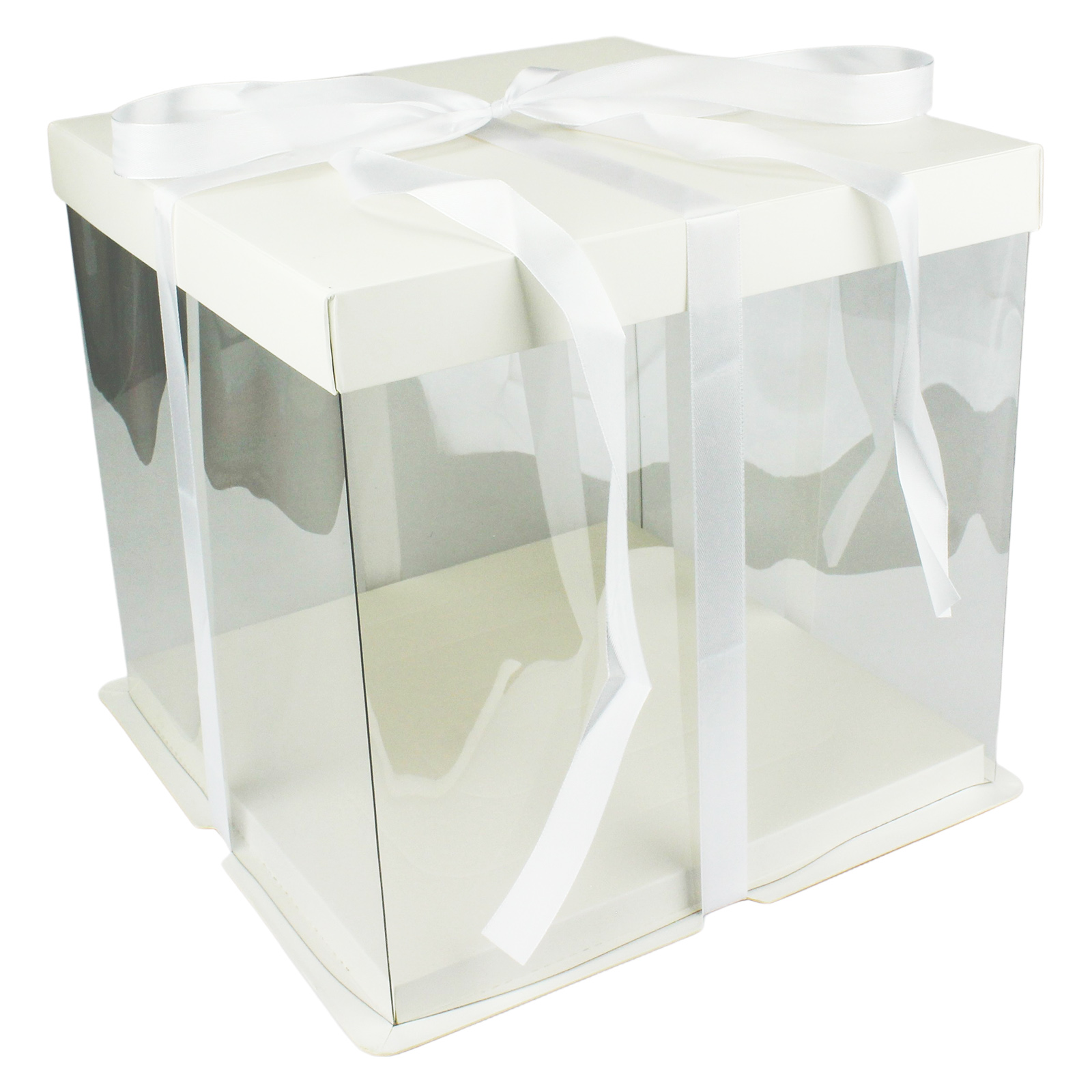 Clear Acetate Square Cake / Gift Box With Lid 26cm