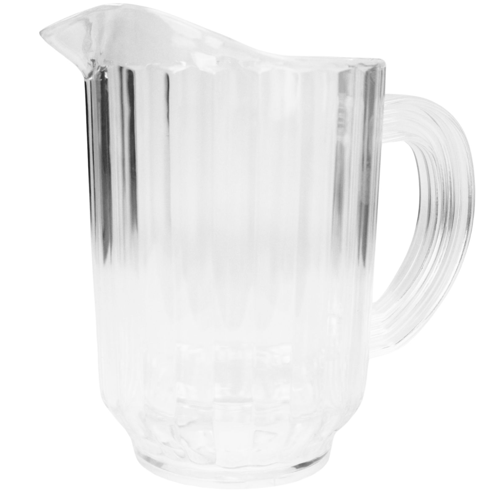 Clear Acrylic Ribbed Beer Jug 1.6L