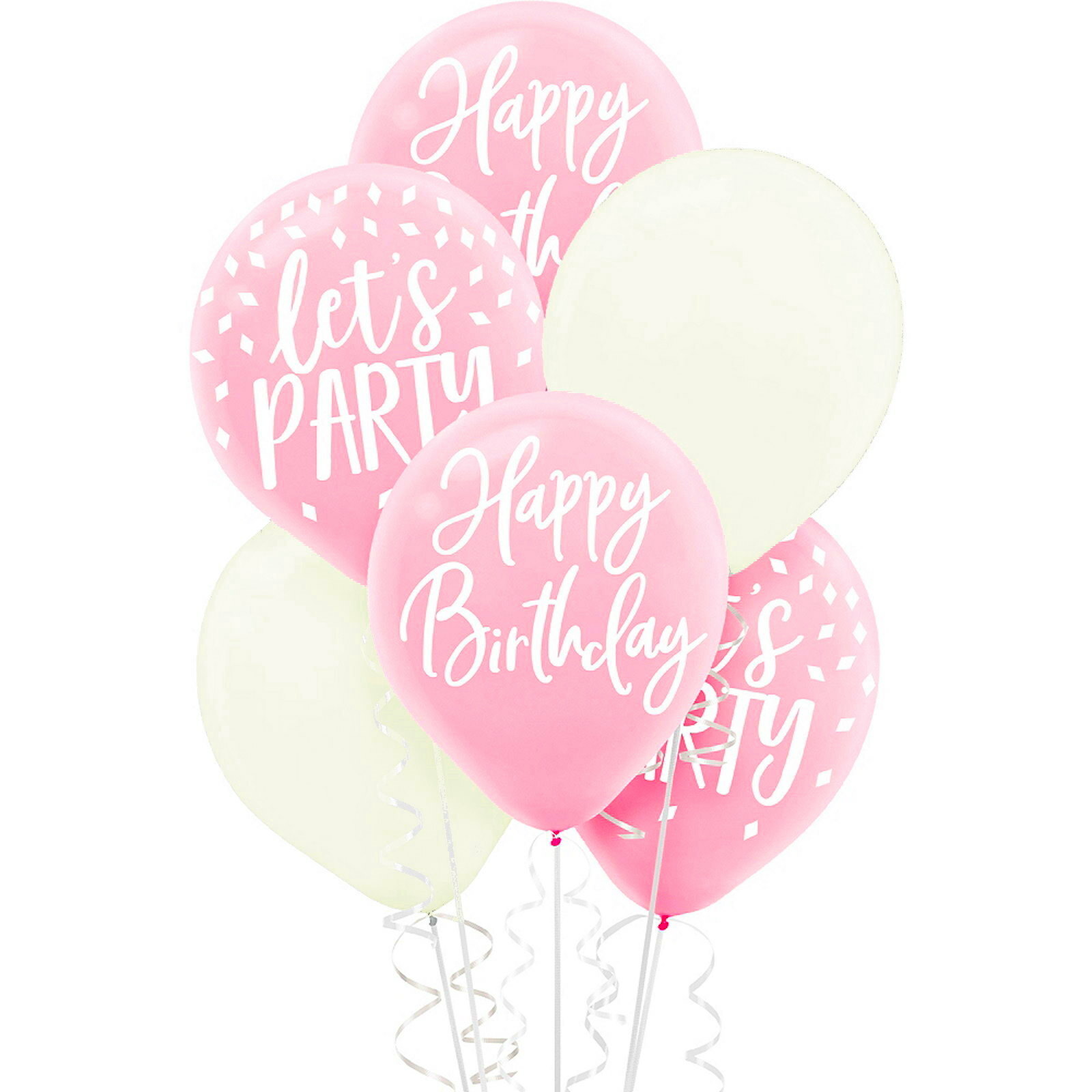 Blush Birthday Balloons (Pack of 15)