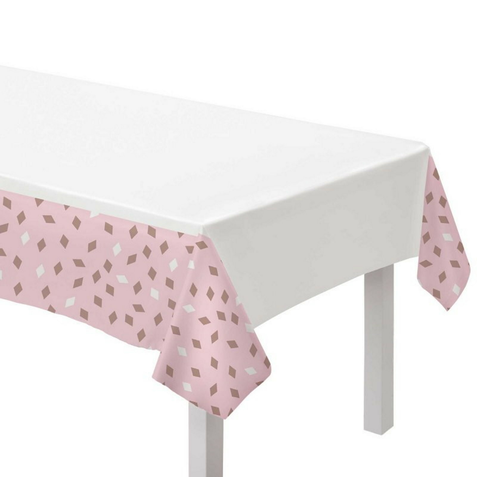 Blush Birthday Plastic Tablecloth
