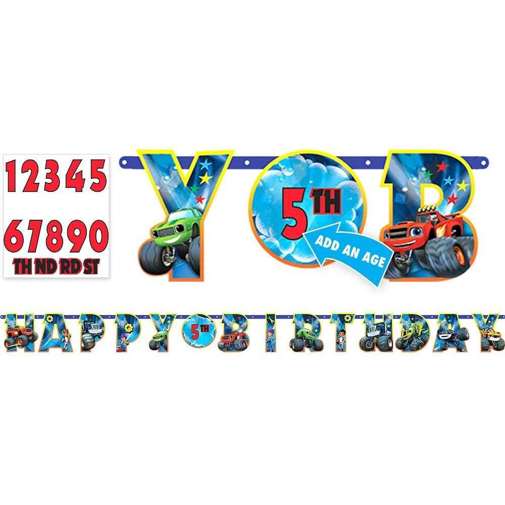Blaze and the Monster Machines Add an Age Banner Kit