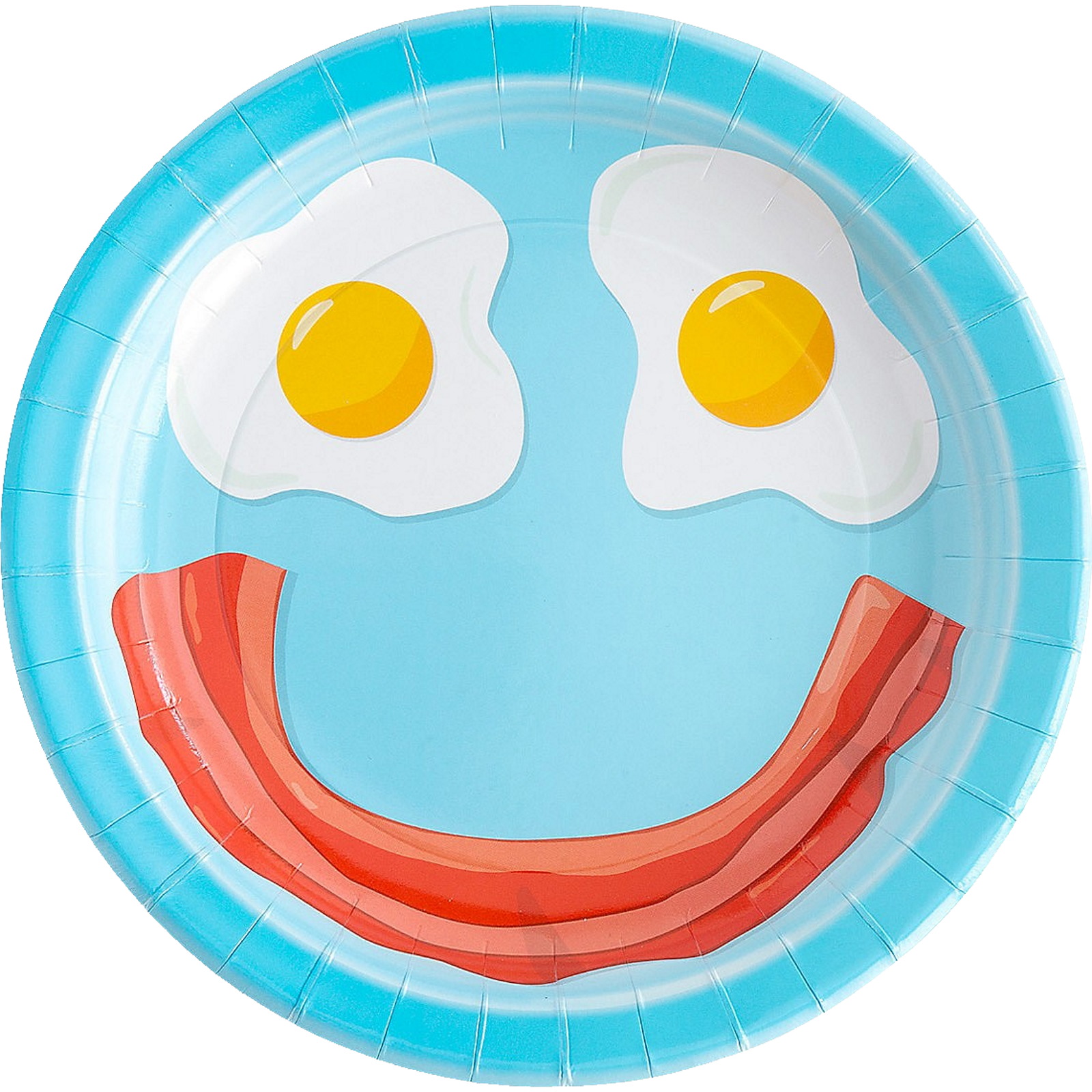Brunch Party Bacon & Eggs Large Paper Plates (Pack of 8)